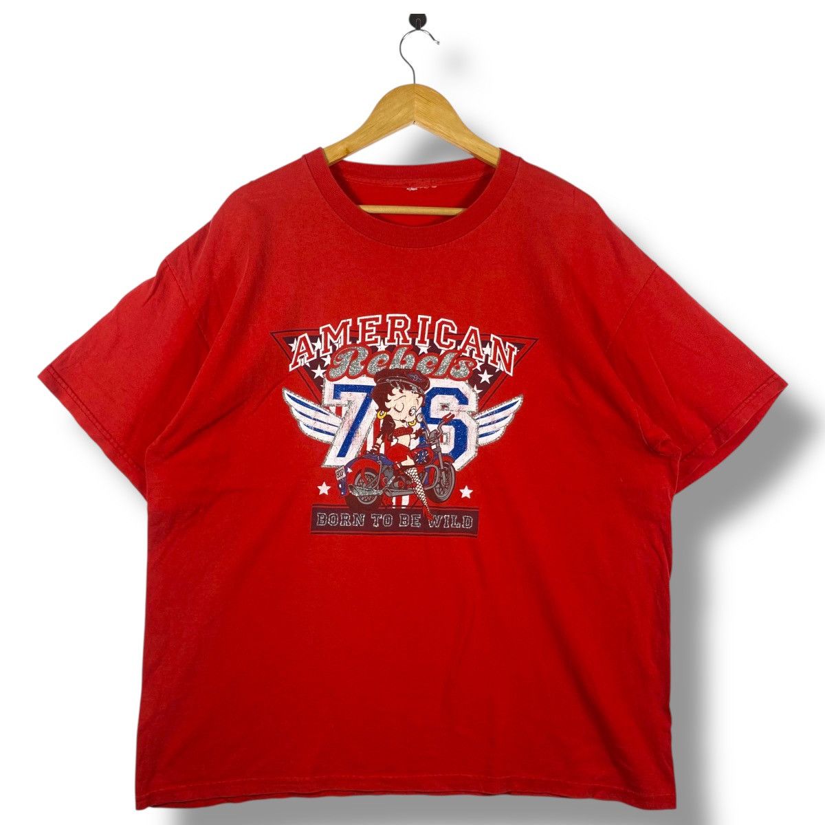Cartoon Network Vintage 90's BETTY BOOP American Rebels Cartoon Tee Shirt Size US XL / EU 56 / 4 - 1 Thumbnail