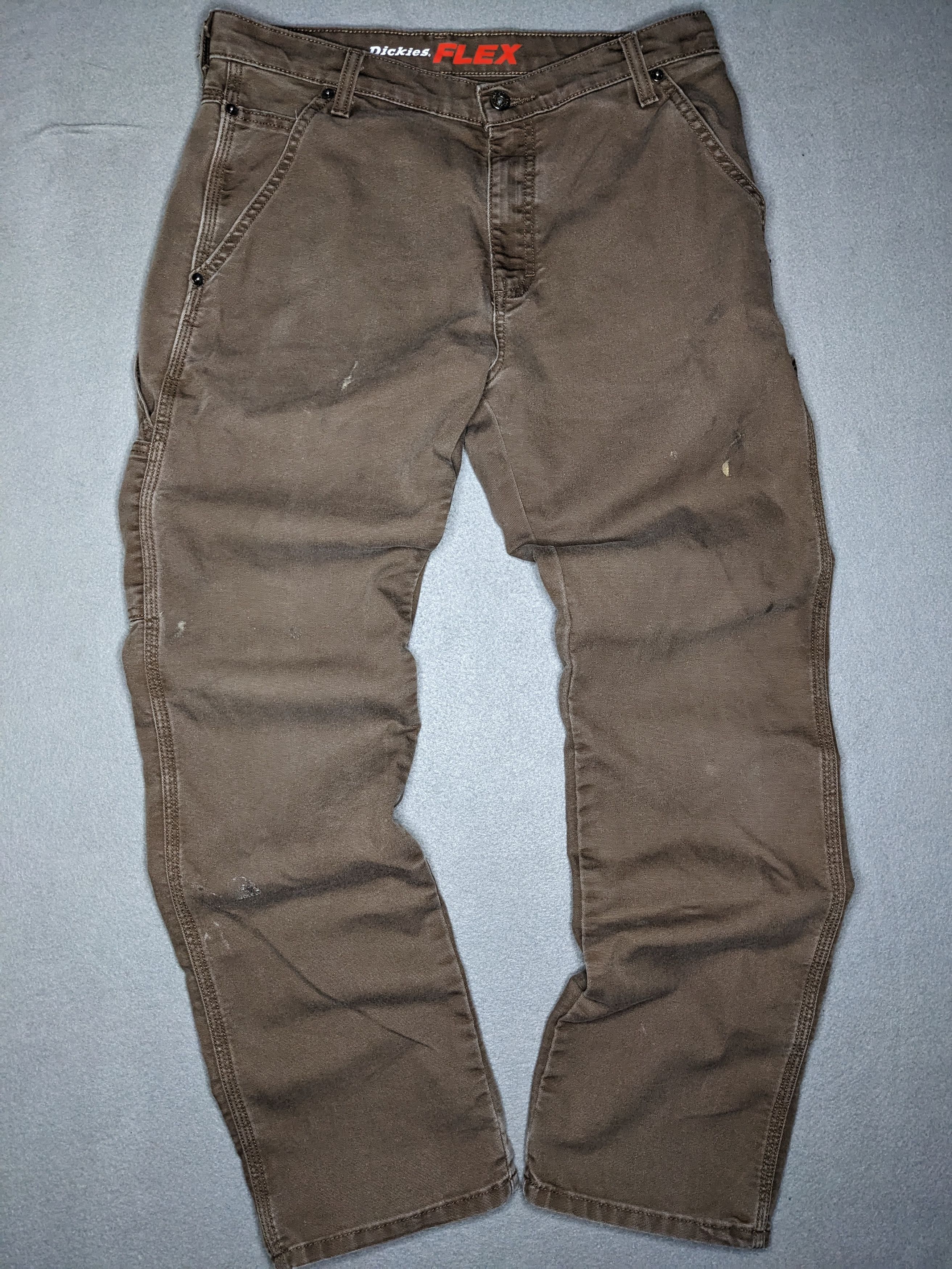 Dickies Dickies Carpenter Pants 32x31 Canvas Brown Distressed Faded Size US 32 / EU 48 - 2 Thumbnail