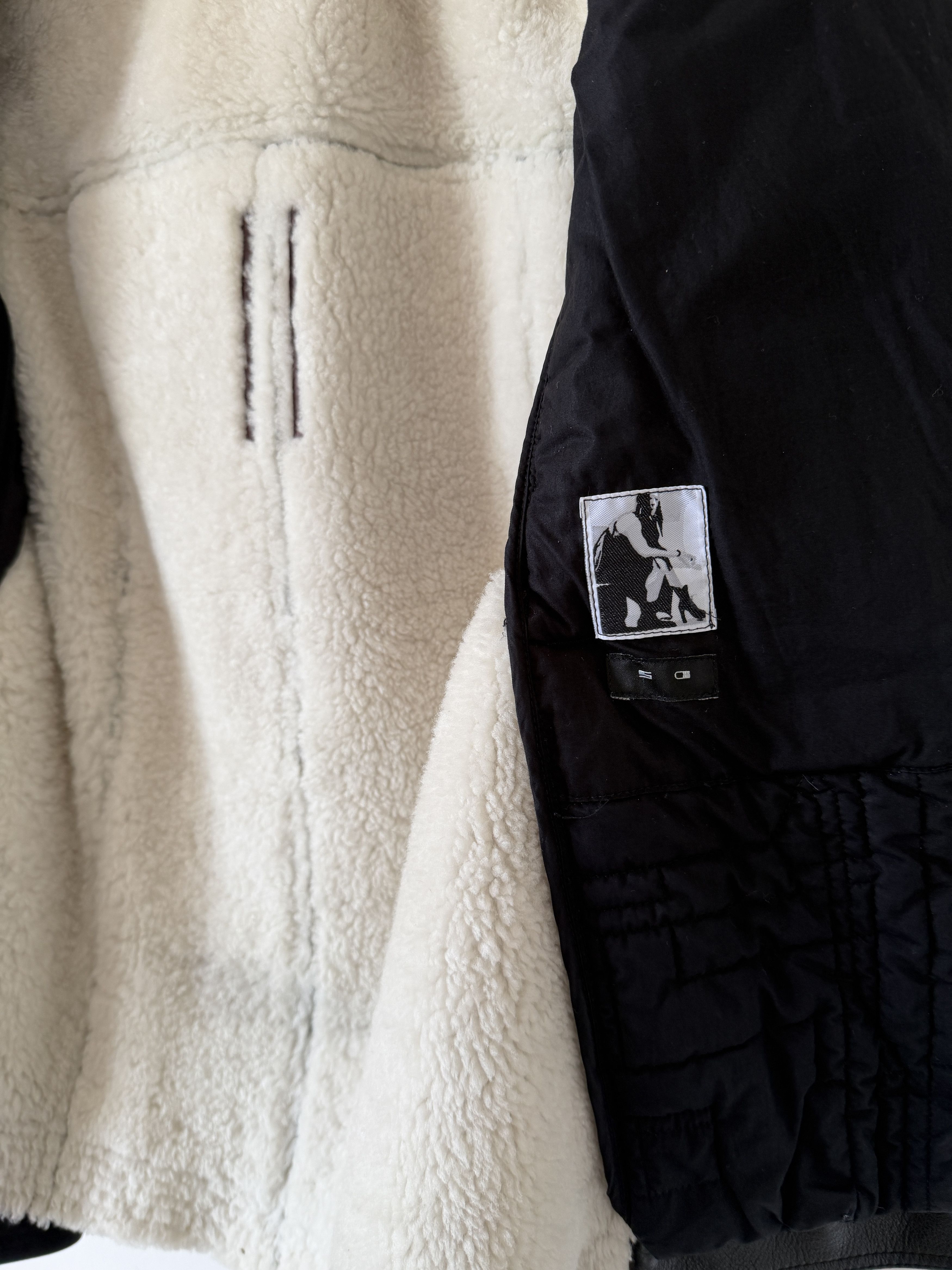 Rick Owens Drkshdw Rick Owens DRKSHDW Sliced Worker Shearling Jacket Black Size US S / EU 44-46 / 1 - 4 Thumbnail
