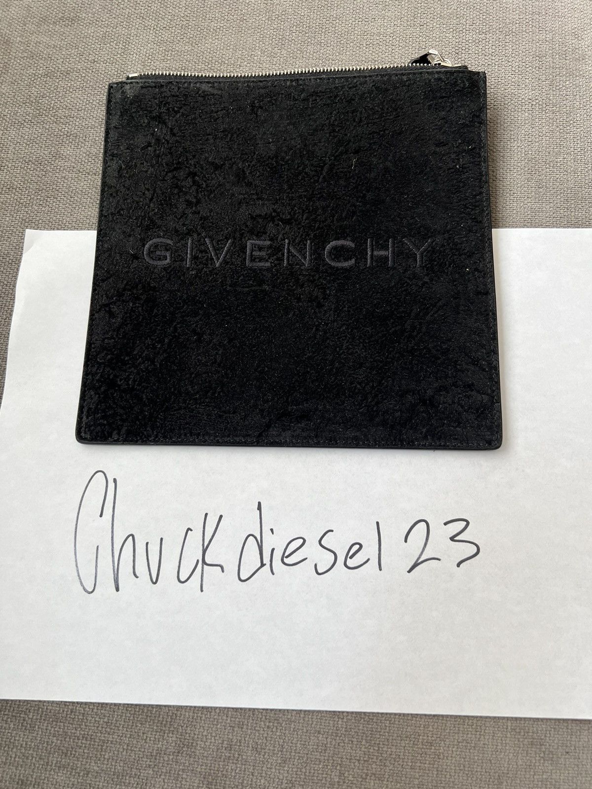 Givenchy Givenchy Black Suede Pouch Size ONE SIZE - 1 Thumbnail