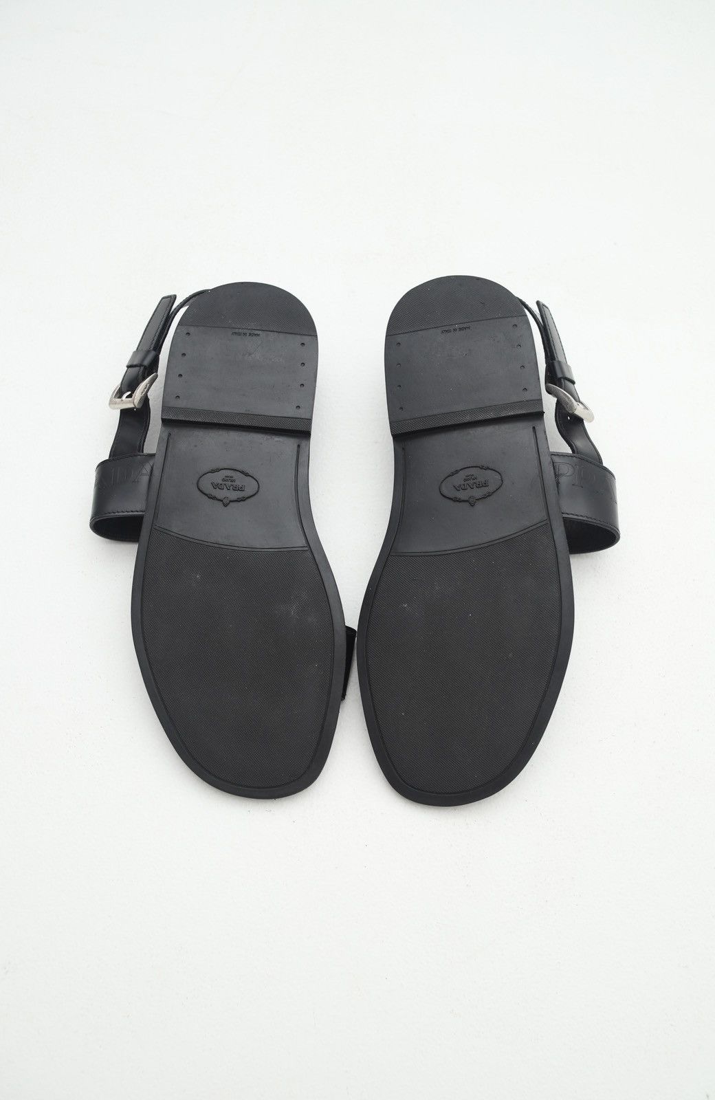Prada PRADA MILANO Sandals Leather Shoes Straps Logo Black Men’s Size US 9 / EU 42 - 8 Thumbnail