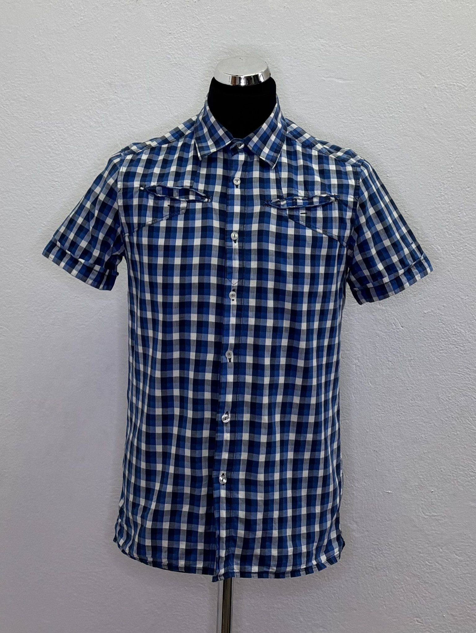 G-Star G Star Raw Shirt Medium blue white check Size US M / EU 48-50 / 2 - 1 Thumbnail