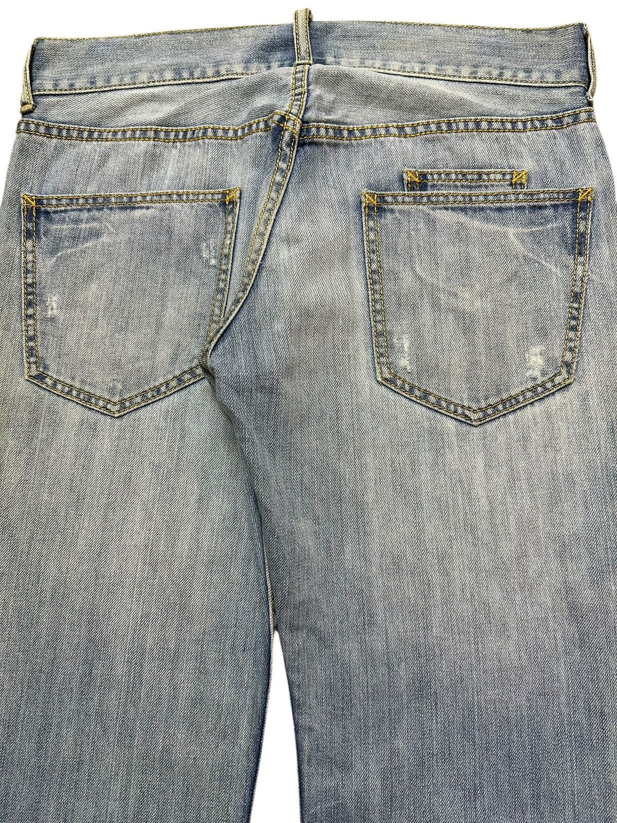 Japanese Brand Vintage Japanese Brand Blue Faded Wash Clawmark Style Baggy Size US 31 - 6 Thumbnail