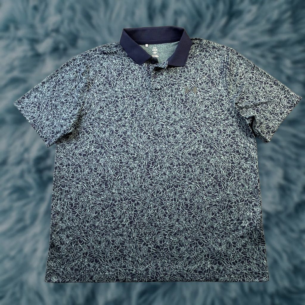 Under Armour Under Armour Polo Shirt Mens Large Blue Golf All Over Print Printed Performance Shirt Size US L / EU 52-54 / 3 - 1 Thumbnail