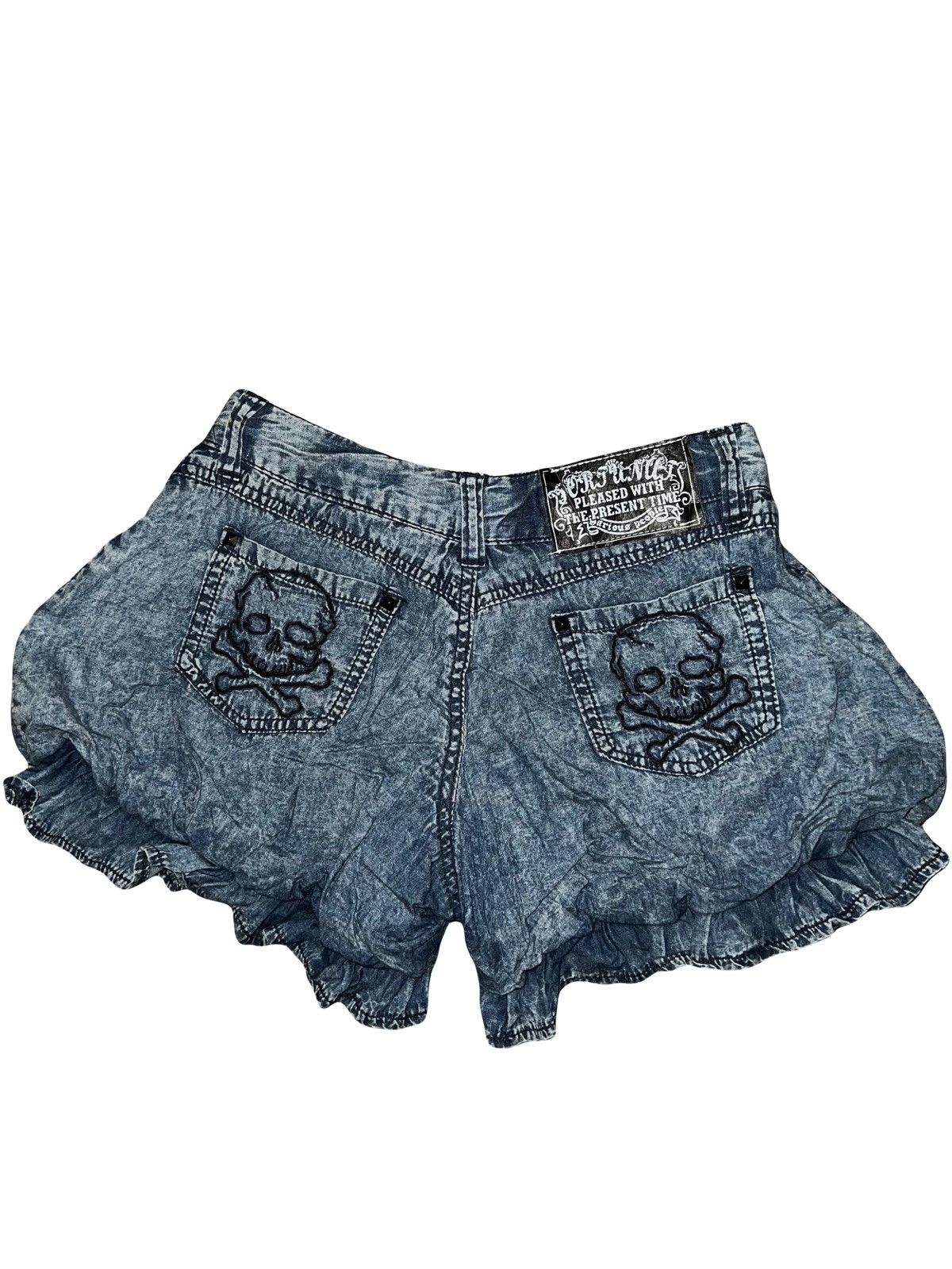 Japanese Brand Vintage Japanese Pumpkin skull shorts ☠️🖤 Size 26" / US 2 / IT 38 - 1 Thumbnail