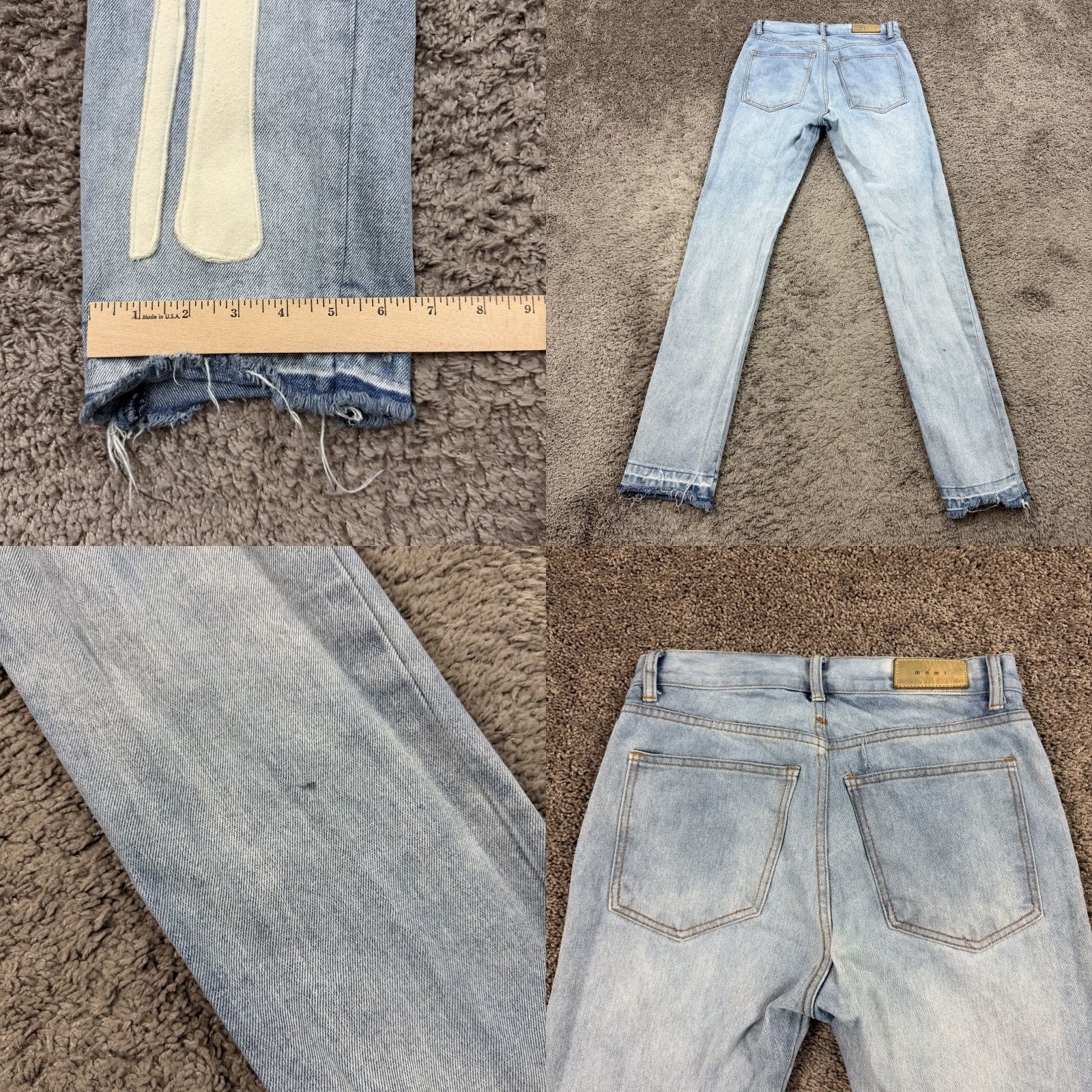 MNML MNML Jeans Mens 31 Straight Slim Fit Halloween Light Wash Denim 31x36 Jeans Mens Slim Halloween MNML Blue 90s Style (No extra info) Size US 30 / EU 46 - 8 Thumbnail