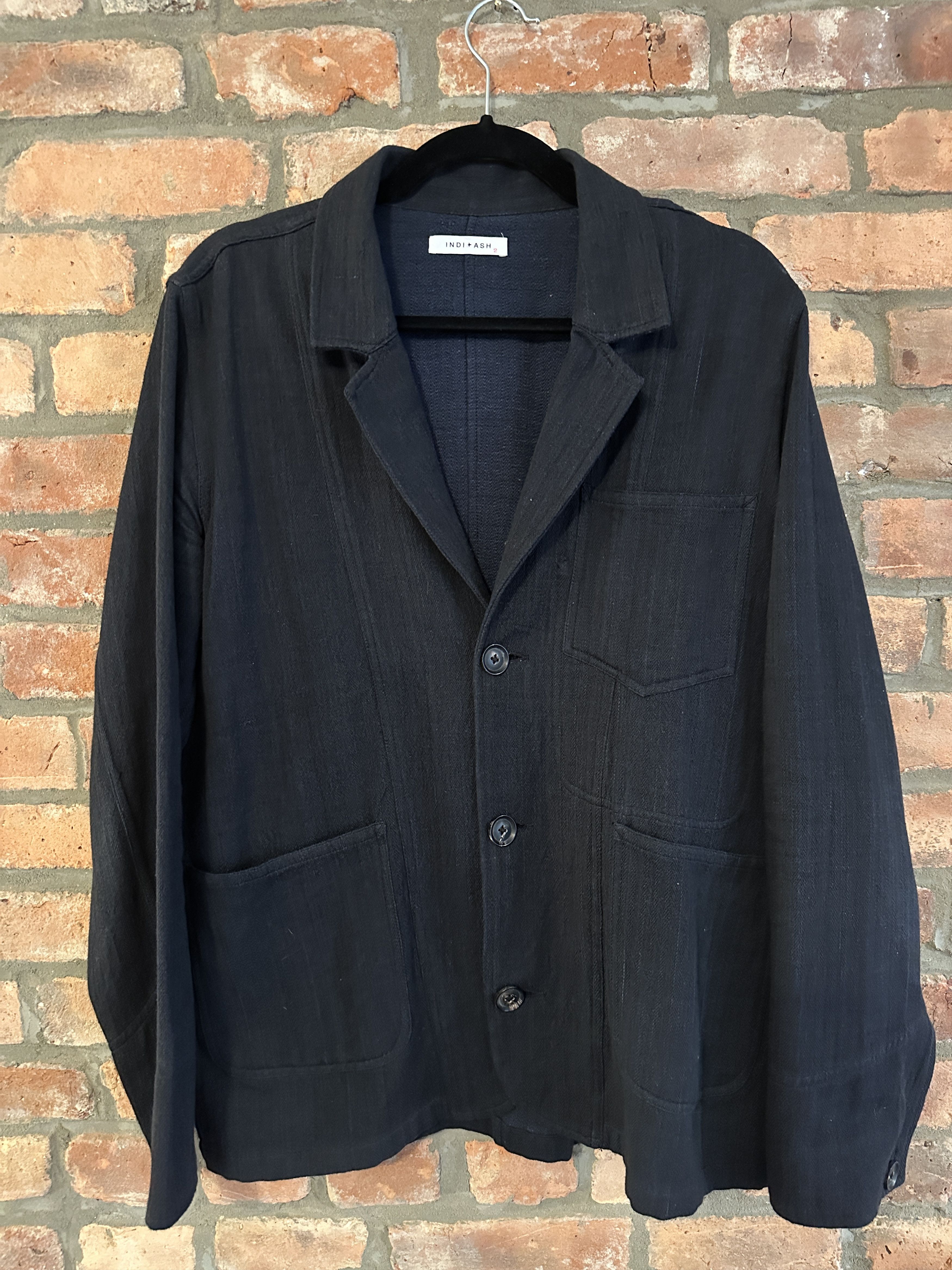 INDI+ASH Indi + Ash Handwoven Blue Indigo Cotton Blazer Medium Size US M / EU 48-50 / 2 - 1 Thumbnail