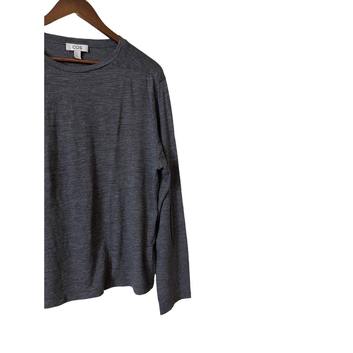 Cos COS 100% Wool Grey Crewneck Long Sleeve Lightweight Sweater Size US L / EU 52-54 / 3 - 9 Thumbnail