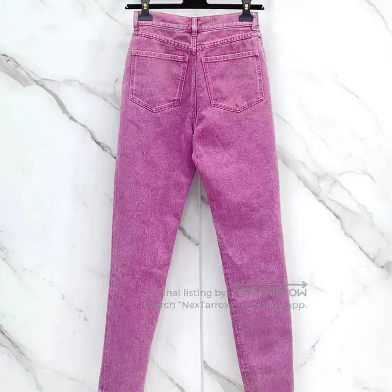 Chanel Chanel Pink Logo Women's Denim Jeans . Size 23" - 1 Thumbnail