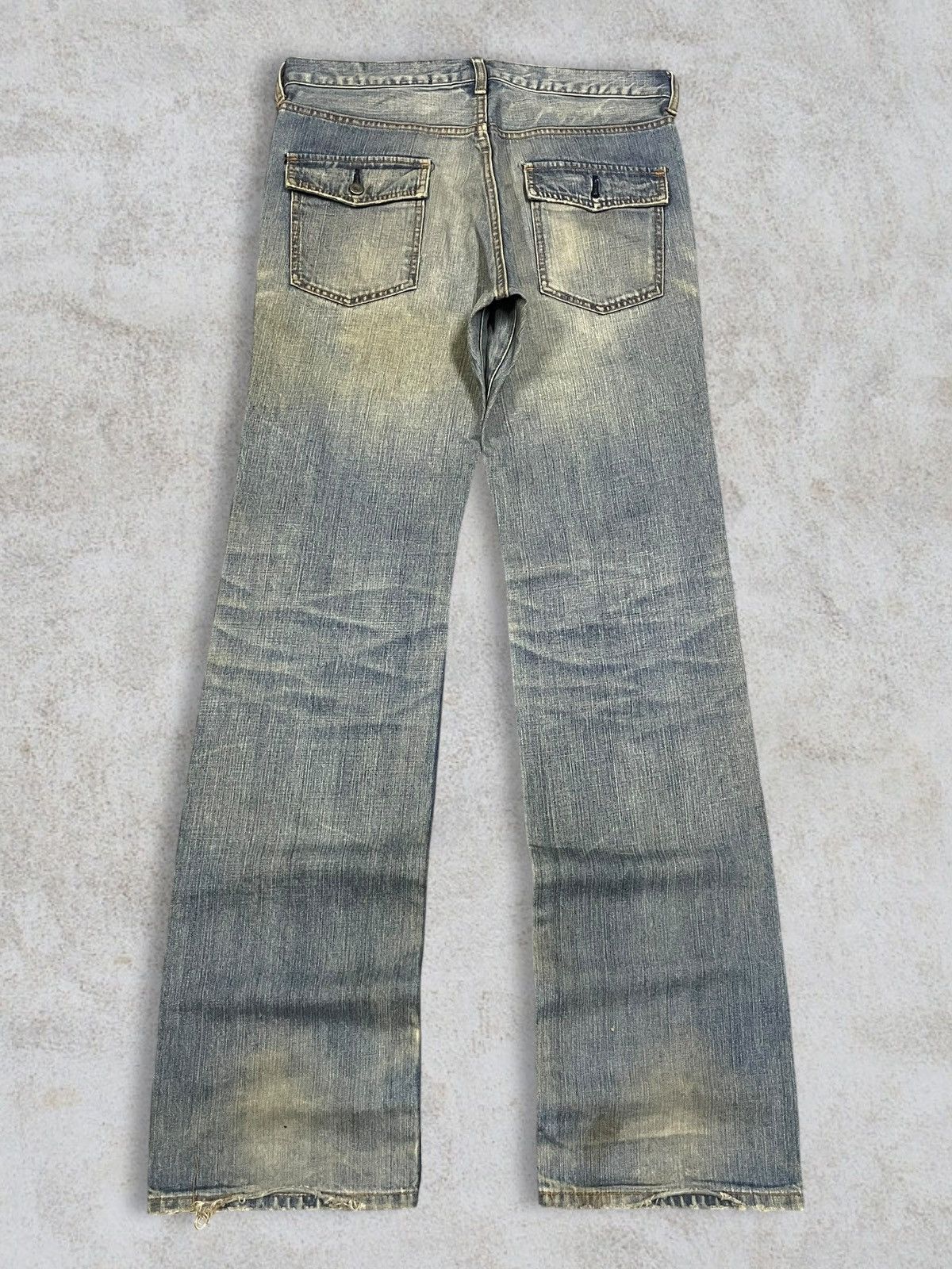 ABAHOUSE Japanese Denim Abahouse High Waist Blue Wash Ripped Jeans Size 32" / US 10 / IT 46 - 3 Thumbnail