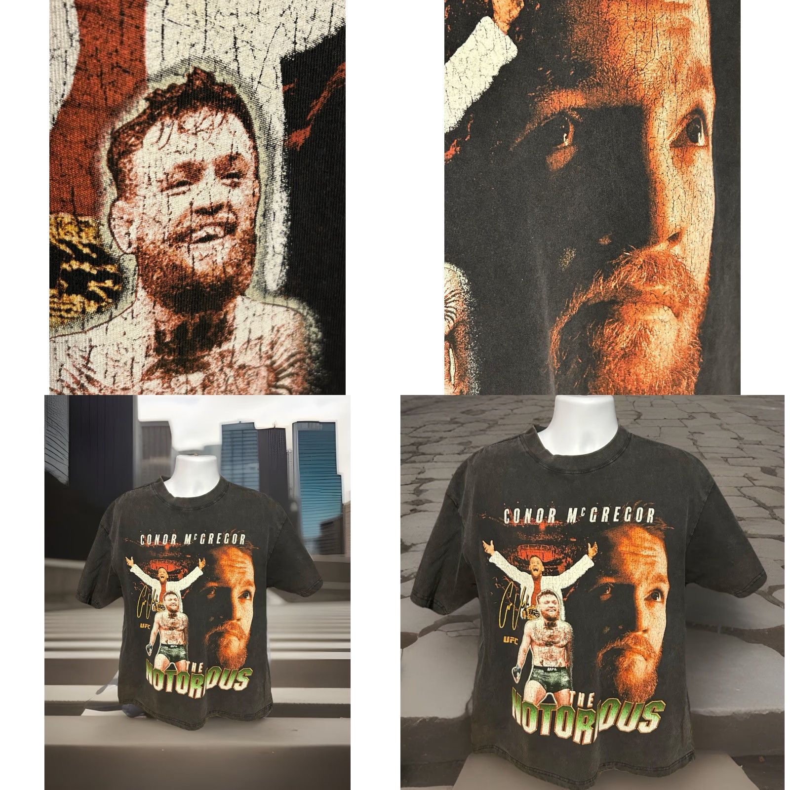 UFC VINTAGE UFC Shirt Men L Conor Mcgregor The Notorious Black Short Sleeve MMA Fighter Size US L / EU 52-54 / 3 - 8 Thumbnail