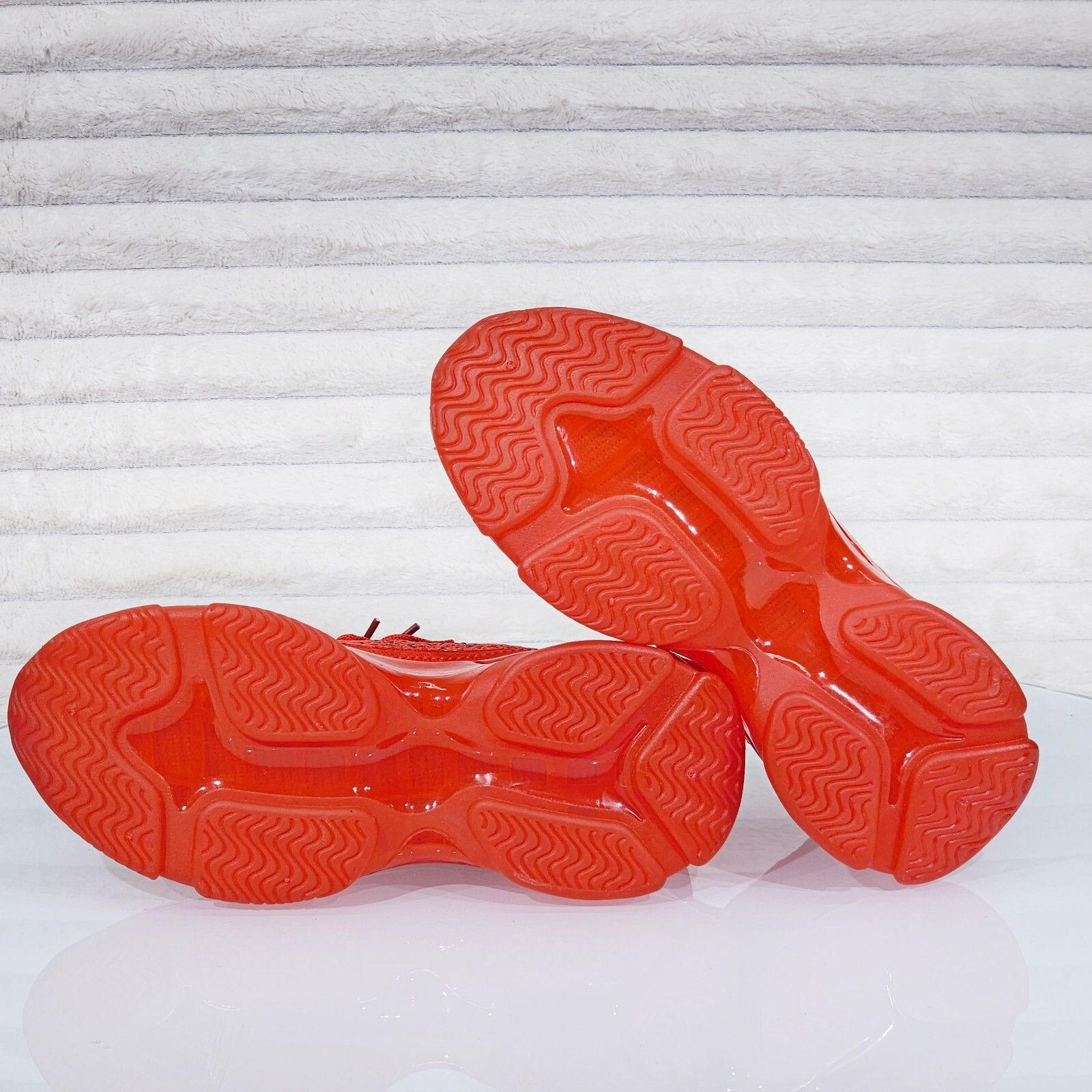 Other Frey Red Jelly Sole Slip On Pull Tie Comfy Running Shoes Sne Size US 11 / IT 41 - 3 Thumbnail