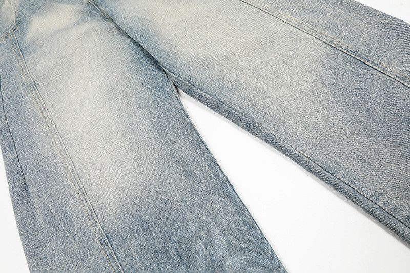 Vintage American retro patchwork loose curved jeans for men Size US 32 / EU 48 - 4 Thumbnail