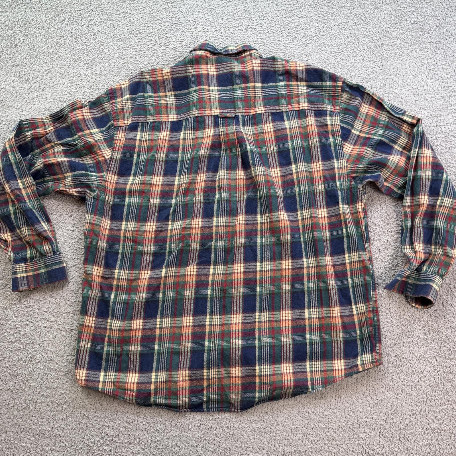 Eddie Bauer Vintage 90s Eddie Bauer Plaid Flannel Button Up Shirt Large Size US XL / EU 56 / 4 - 2 Thumbnail