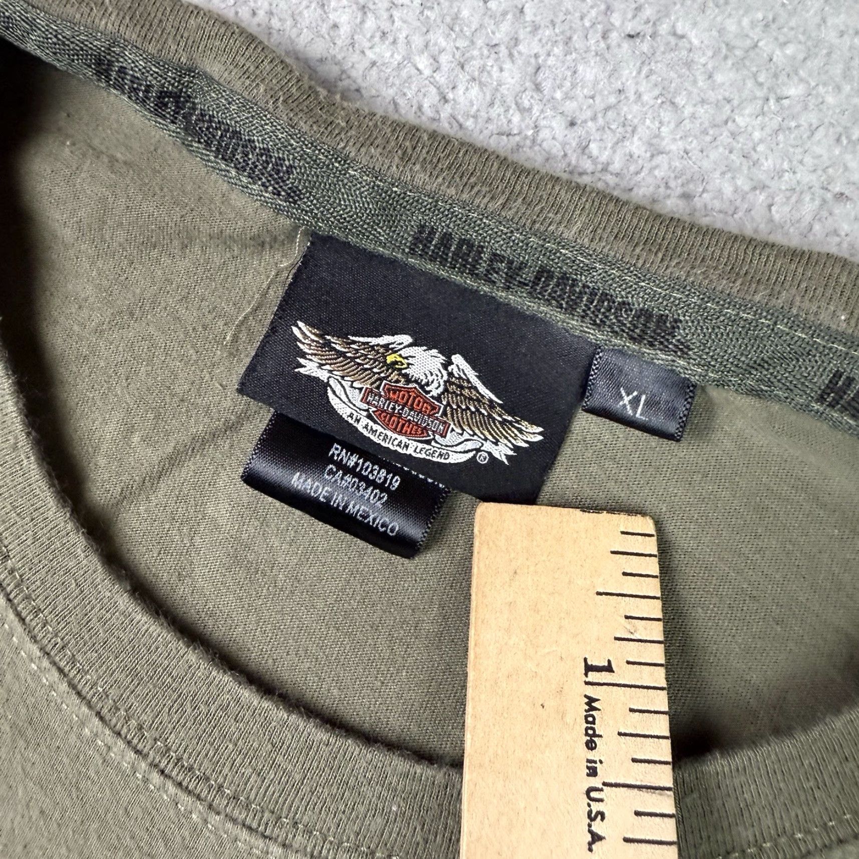 Harley Davidson VINTAGE Harley Davidson Shirt Adult XL Green Distressed Long Sleeve Casual HDMC Logo Men Size US XL / EU 56 / 4 - 7 Thumbnail