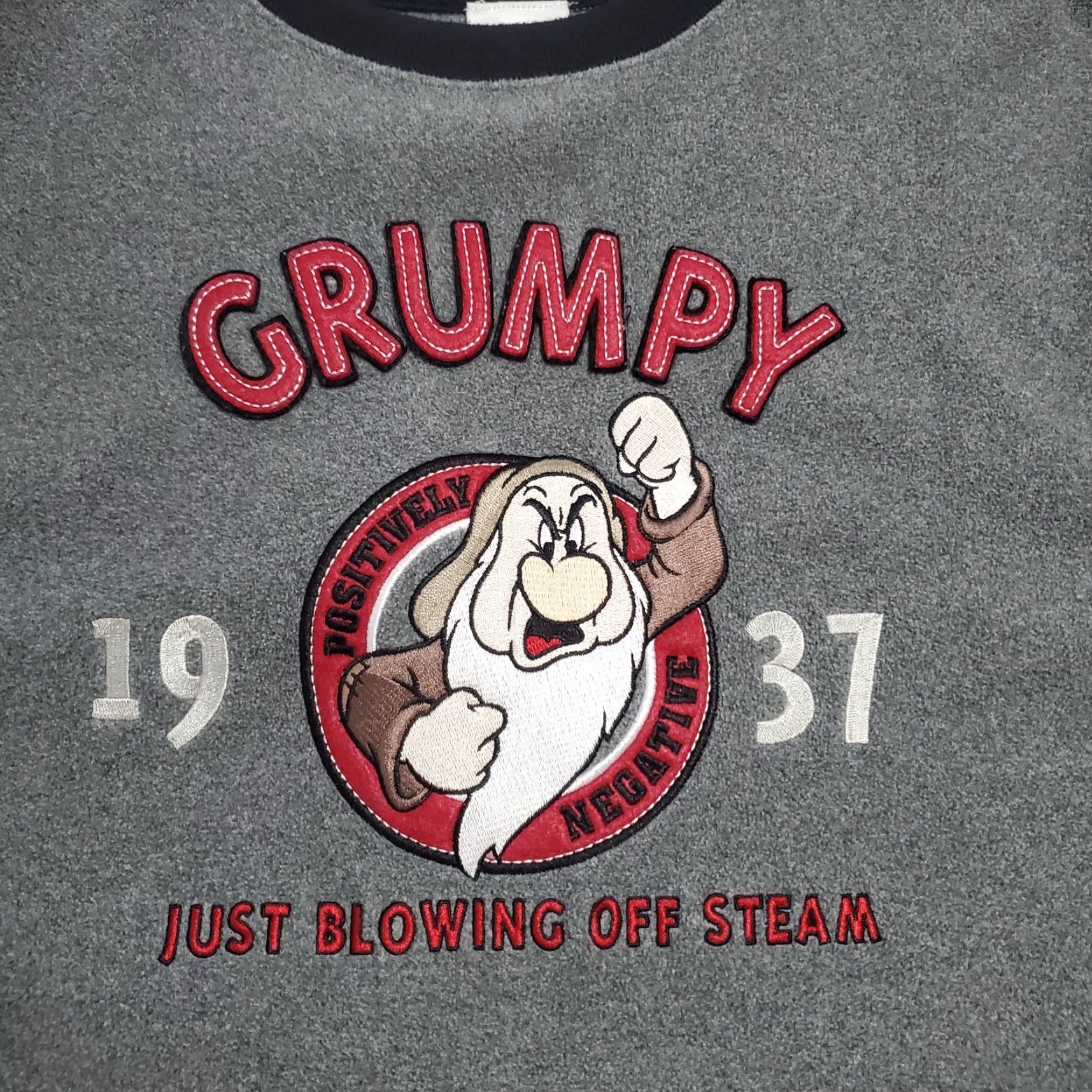 Disney Disney Vintage Grumpy Sweatshirt Mens L Blowing Off Steam Gray Fleece Pullover Size US L / EU 52-54 / 3 - 3 Thumbnail