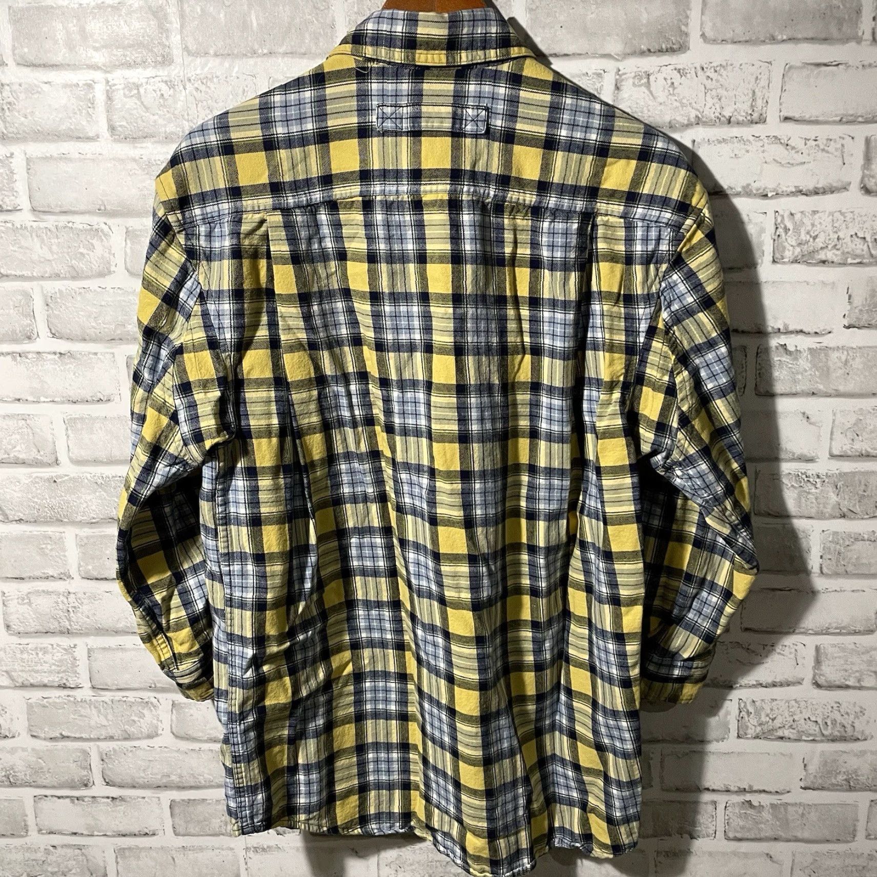CO Duluth Yellow Plaid Cotton 3/4 Sleeve Button-Down Flannel Shirt Mens Size M Size US M / EU 48-50 / 2 - 5 Thumbnail