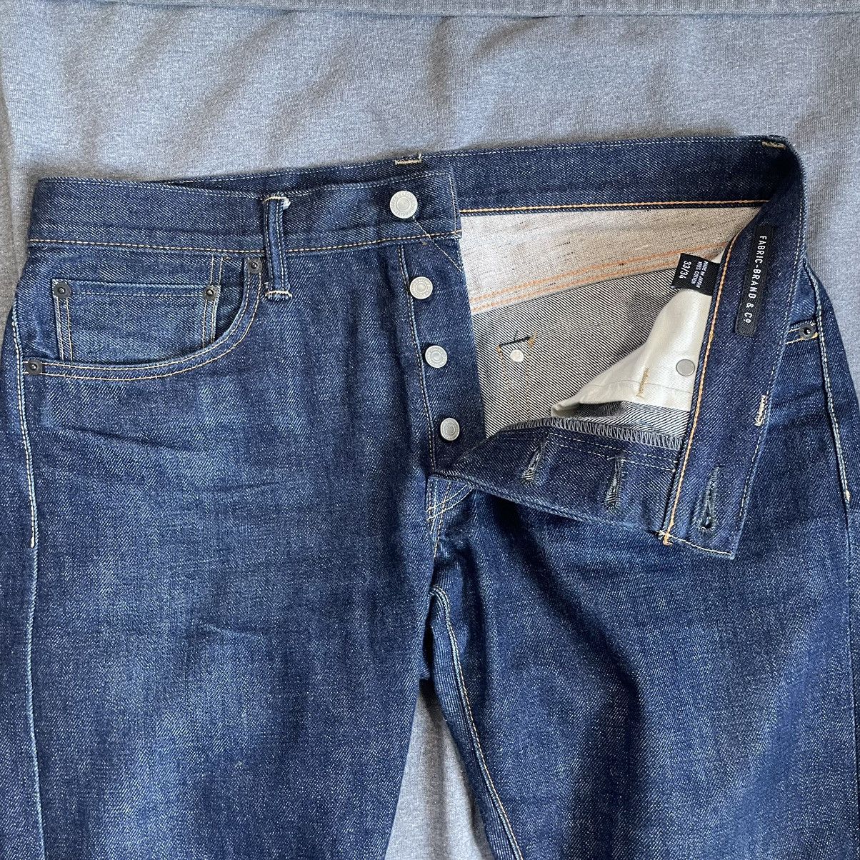 Fabric Brand & Co. Fabric Brand & Co Selvedge Slim Fit FB02-RAFA 33/29 Size US 33 - 3 Thumbnail