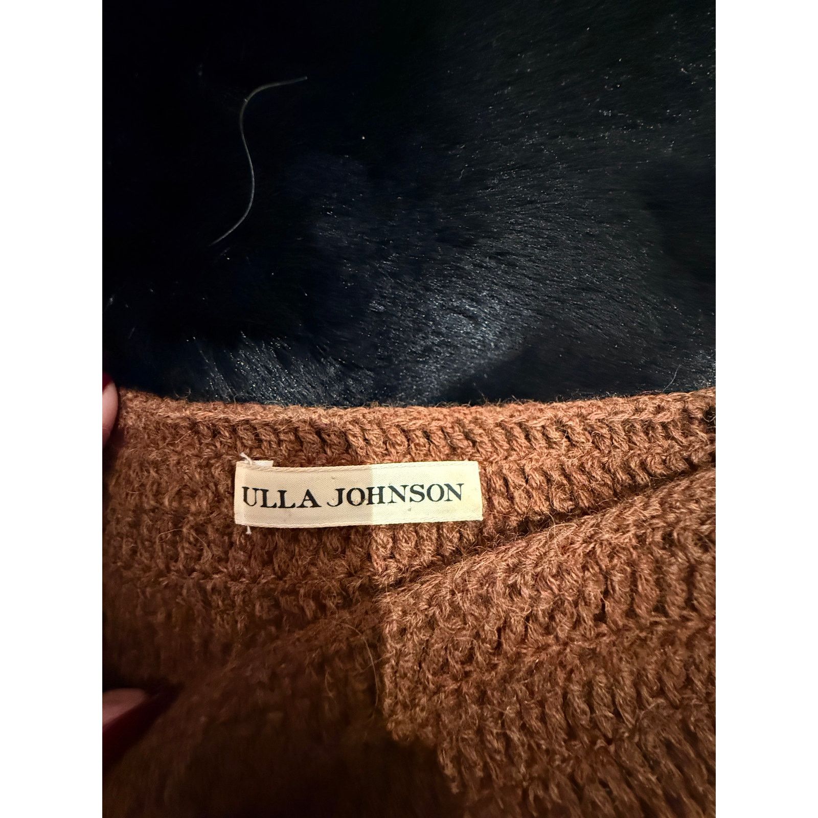 Ulla Johnson Ulla Johnson Alpaca Fringe Knit Sweater – Brown – Size P Size S / US 4 / IT 40 - 4 Thumbnail