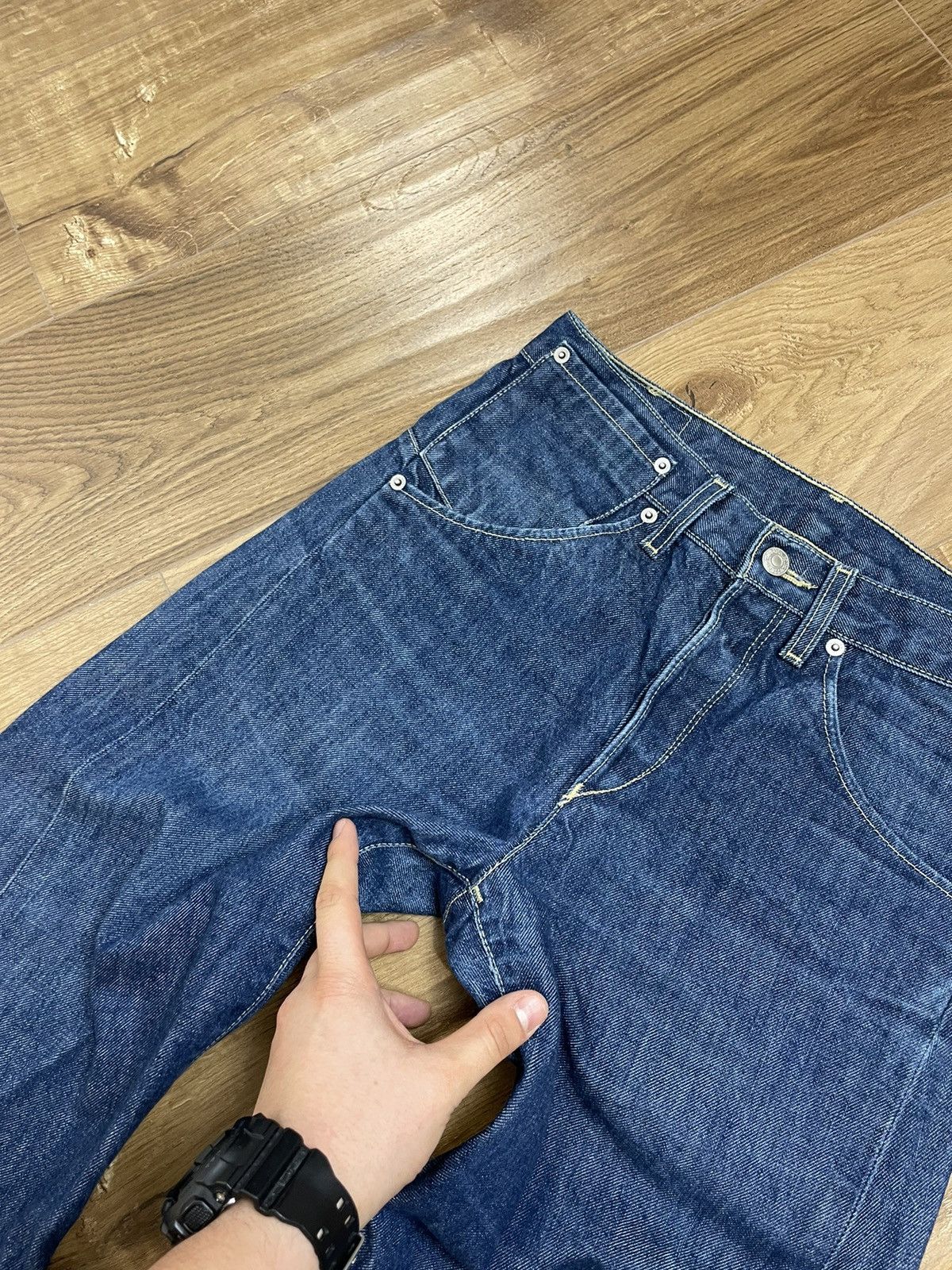 Levi's Vintage Levi’s 835 Blue Denim Straight Cowboy Jeans Pants Size US 30 / EU 46 - 9 Thumbnail