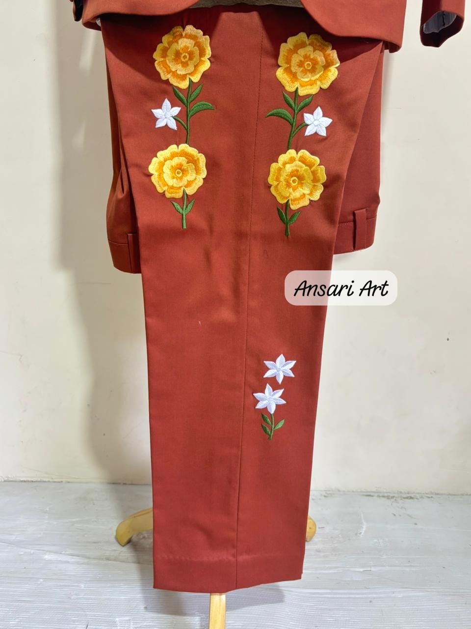 Other Men 2PC Customized floral embroidery western prom outfit Size 44L - 7 Thumbnail