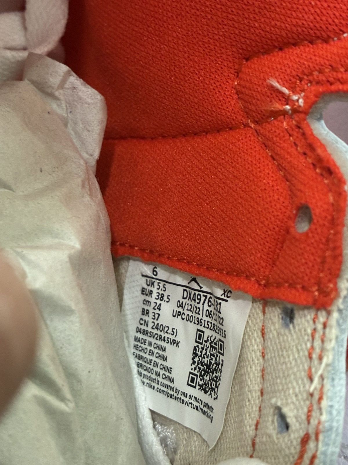 Jordan Brand Nike Jordan Air Ship PE Orange SKU DX4976-181 Brand New Size US 6 / EU 39 - 6 Thumbnail