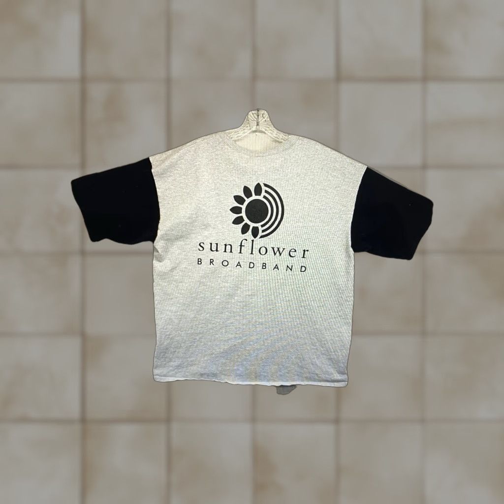 Anvil VINTAGE Anvil Graphic Print Henley T-Shirt Mens XL Gray Sunflower 90s Retro Size US XL / EU 56 / 4 - 1 Thumbnail