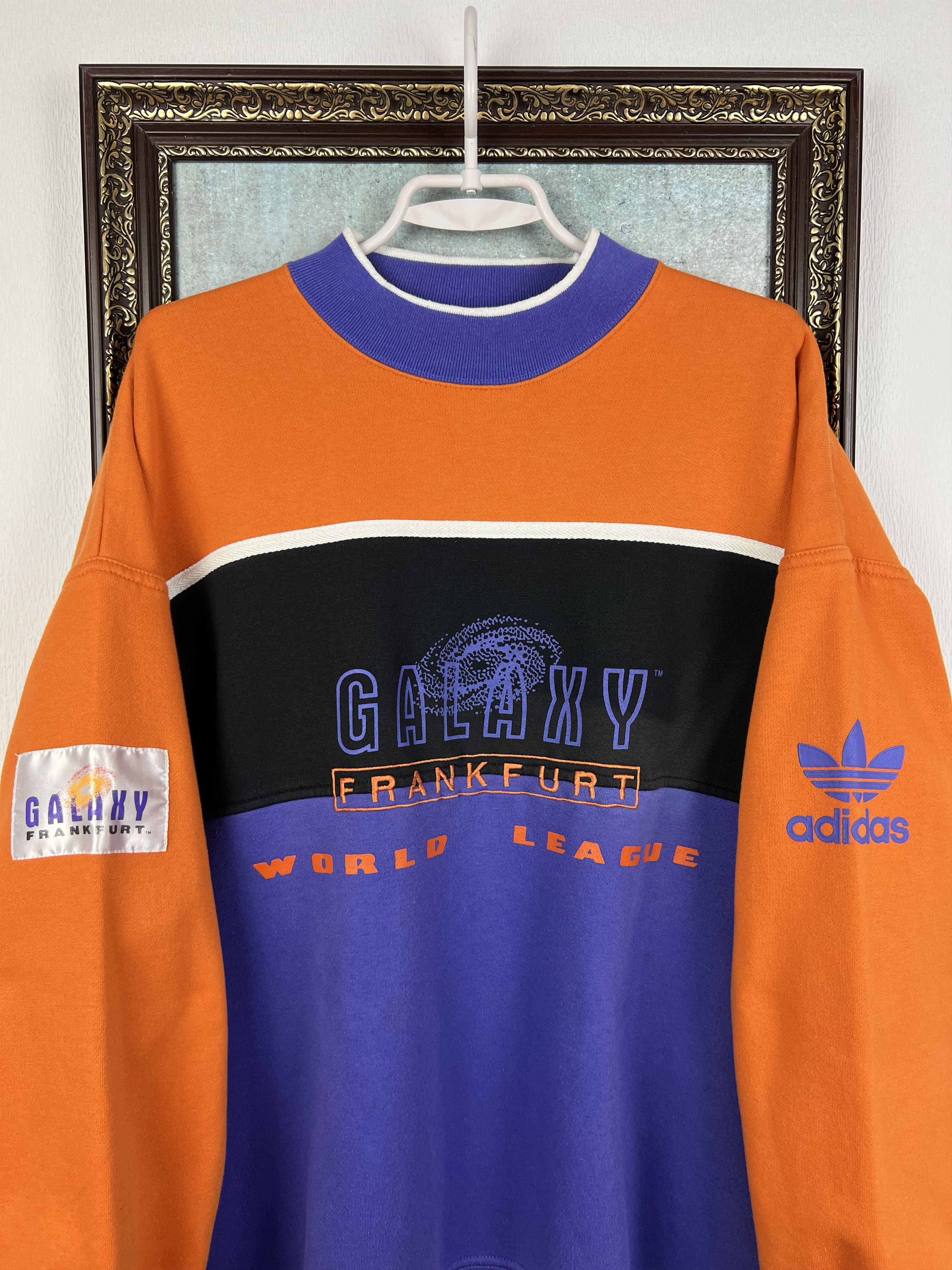Adidas Vintage Frankfurt Galaxy World League NFL Sweatshirt Jacket Size US M / EU 48-50 / 2 - 2 Thumbnail