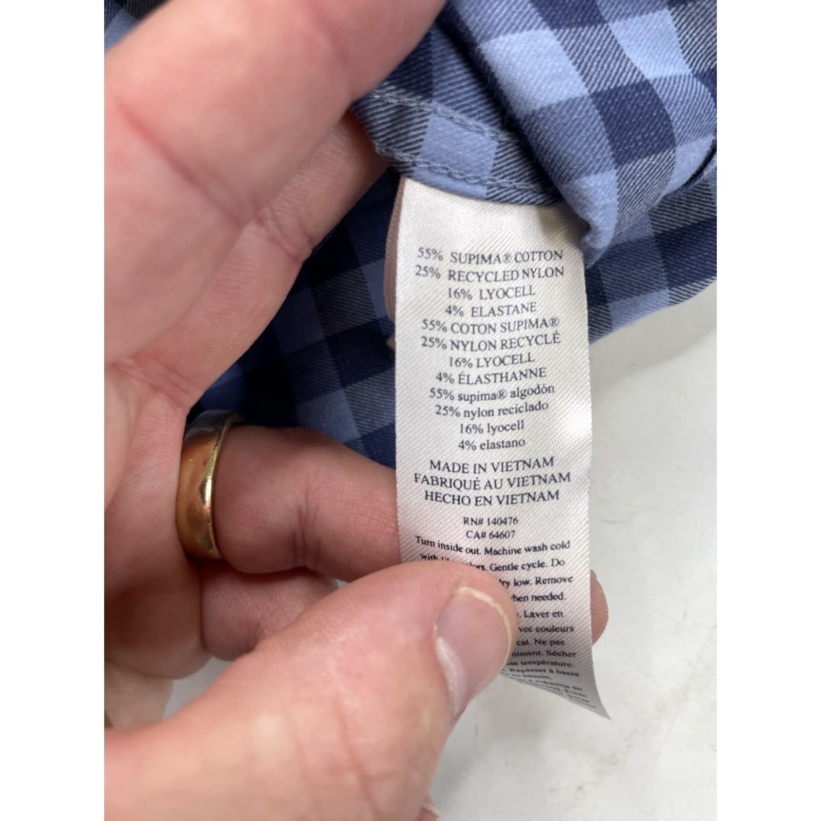 Faherty Faherty Movement Shirt Mens 2XL Button-Down Blue Plaid Classic Fit Size US XXL / EU 58 / 5 - 5 Thumbnail