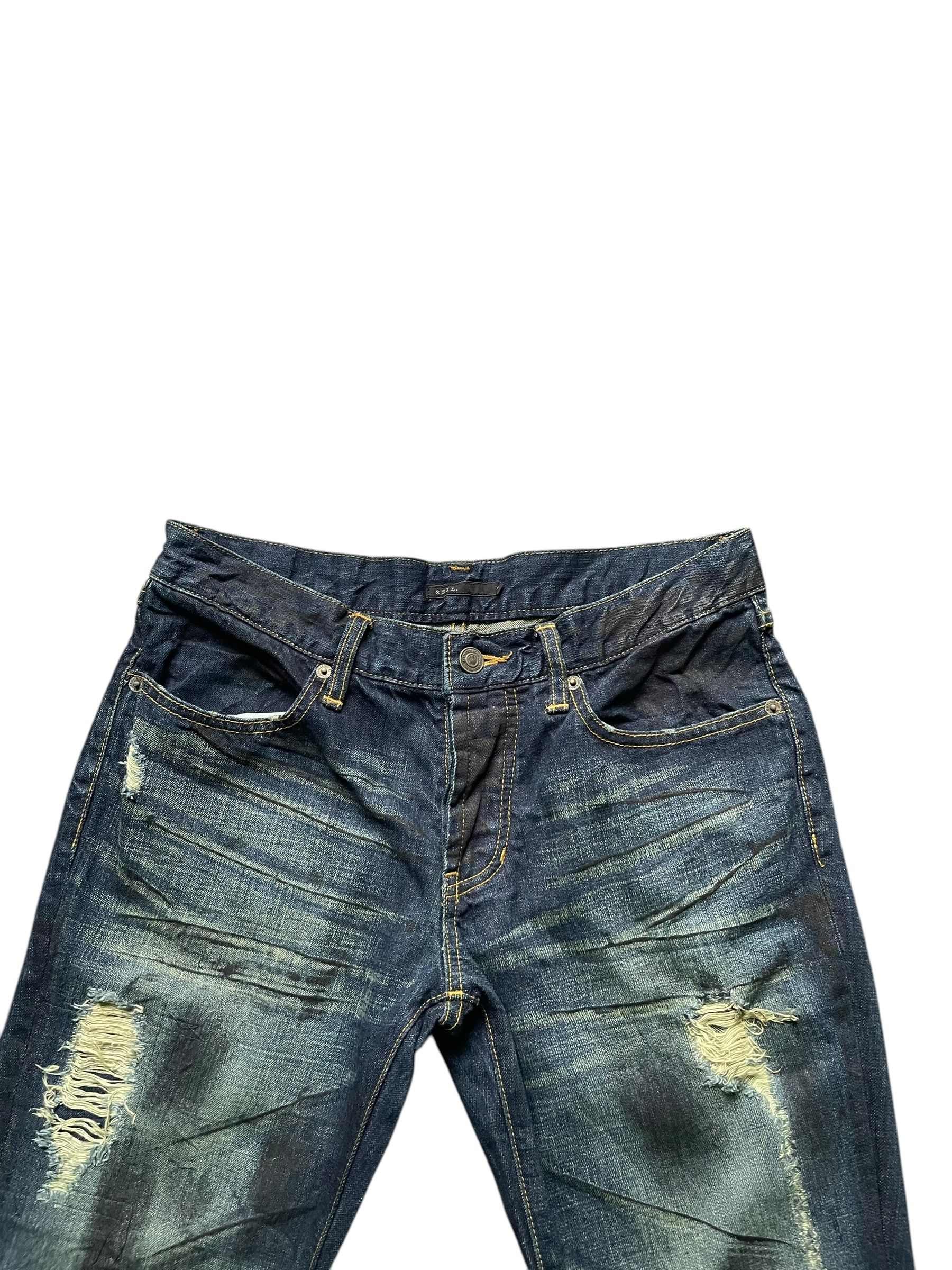 Japanese Brand Seil Flare Distresed Denim Size 31" - 3 Thumbnail