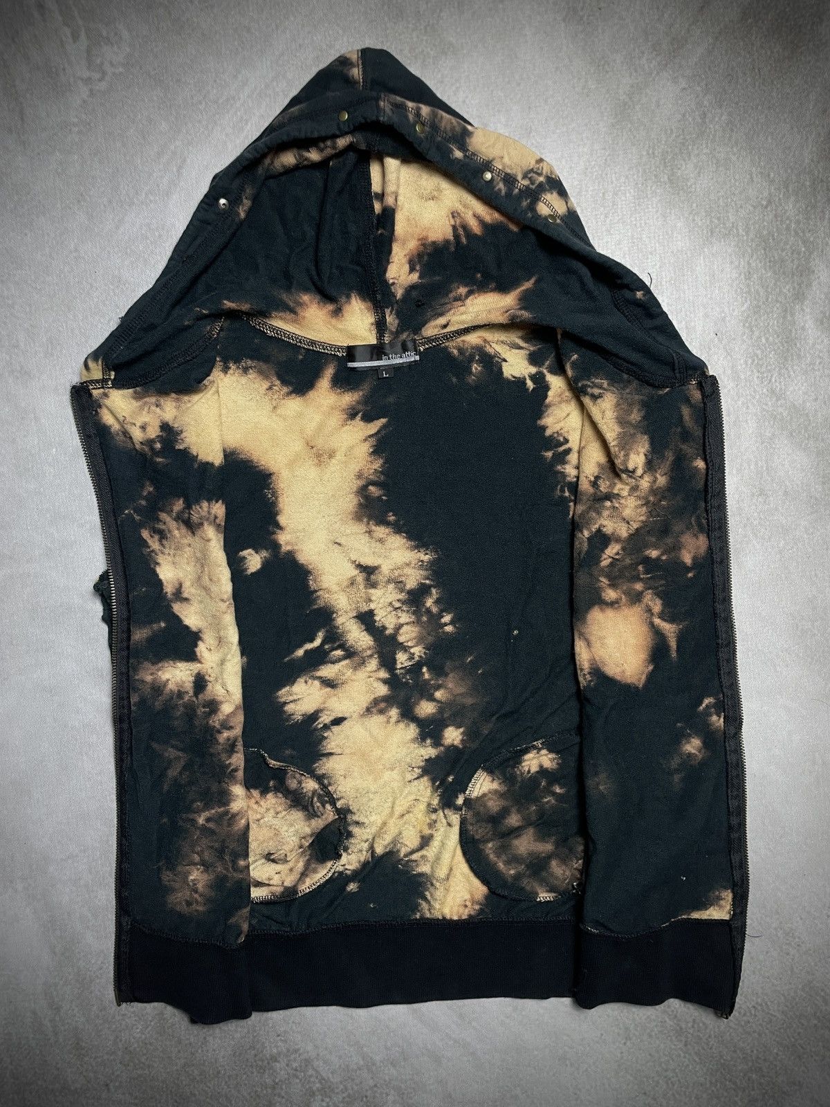 In The Attic 2000’s In The Attic - Unfinished Smoke Studded Hooded Vest Size US M / EU 48-50 / 2 - 4 Thumbnail