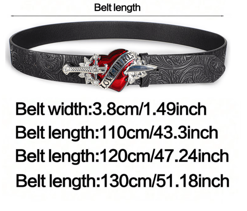 Japanese Brand Punk Rock Y2K Belts Size 44 - 4 Thumbnail