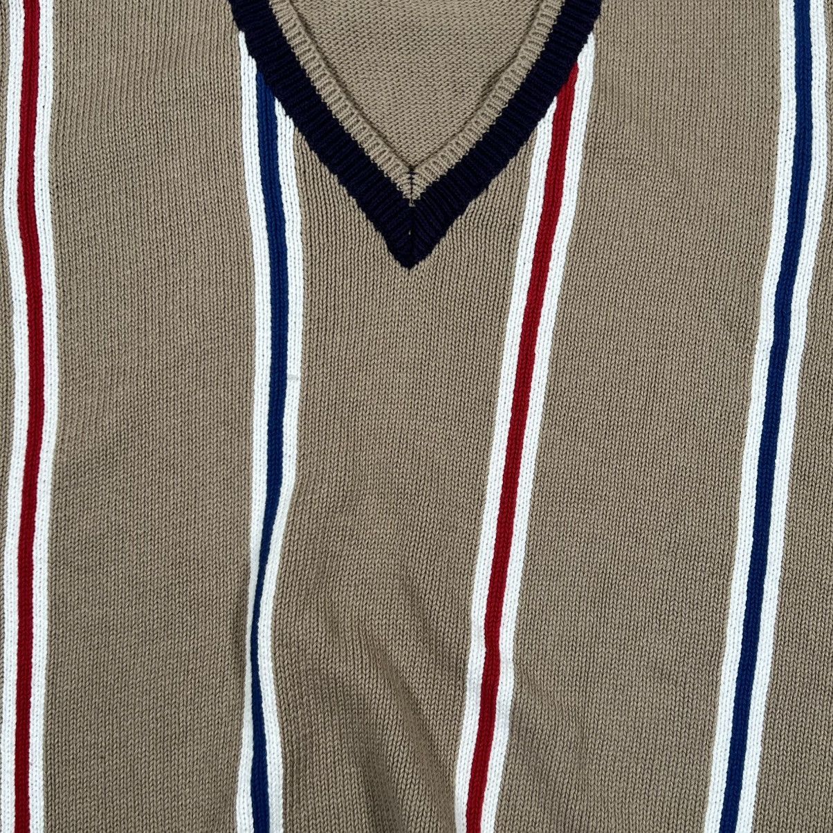 Vintage NWT Vintage Knitted Sweater Vest Sweatshirt Golf Stripped Size US L / EU 52-54 / 3 - 4 Thumbnail