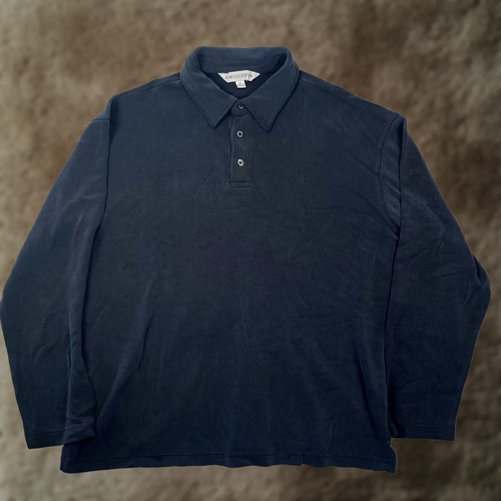 Quiksilver VINTAGE Quiksilver Edition Long Sleeve Polo Shirt Mens XL Black Rib Knit Y2K Size US XL / EU 56 / 4 - 1 Thumbnail