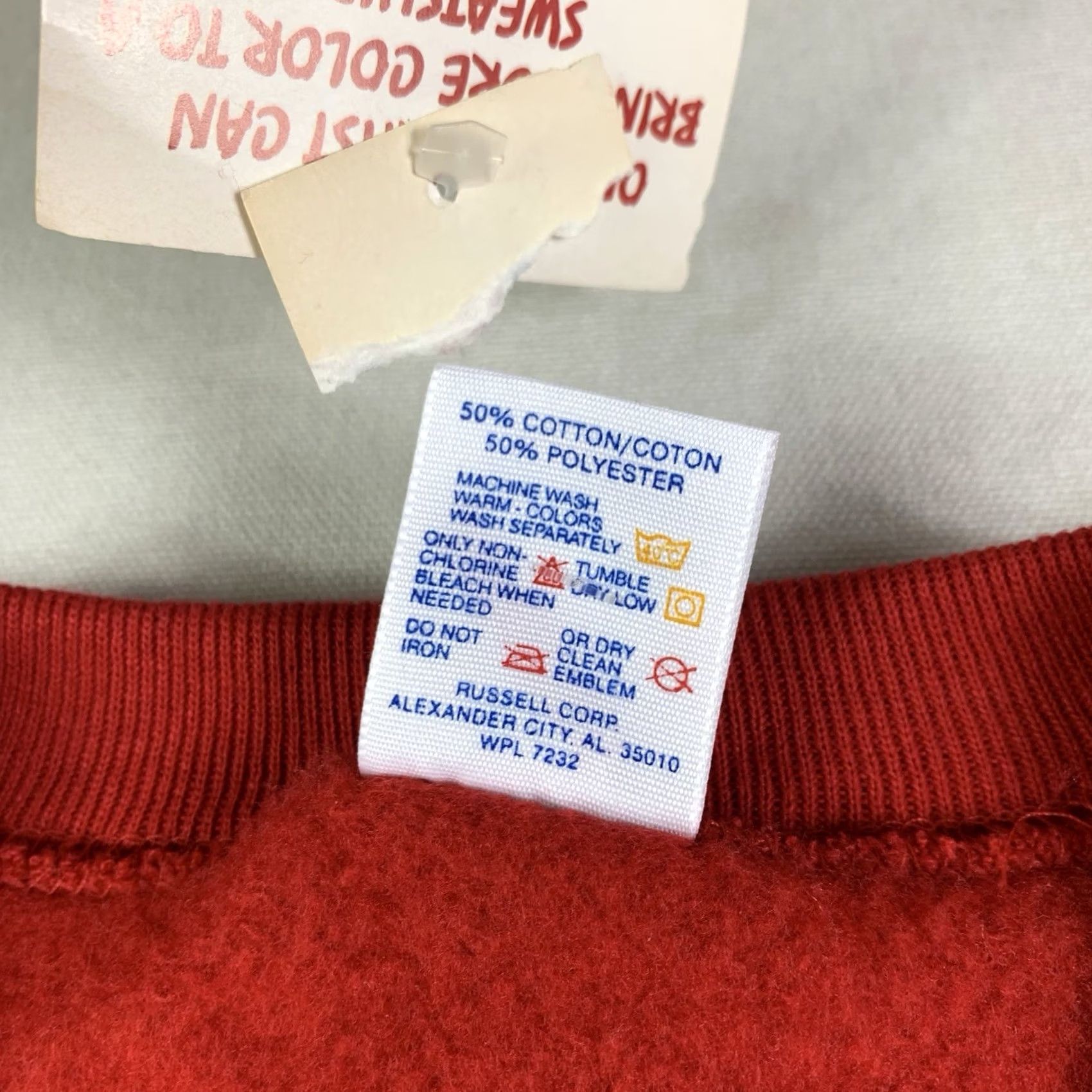 Jerzees VINTAGE Jerzees Mens XL Red Crew Neck Sweater Made in USA 90s NWT Long sleeve Shirt Mens Size US XL / EU 56 / 4 - 4 Thumbnail