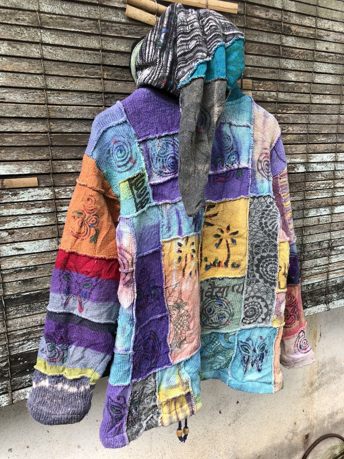 Vintage Vintage Handmade Patchwork Yak’n Yeti Nepal Zipper Hoodies Size US L / EU 52-54 / 3 - 19 Thumbnail