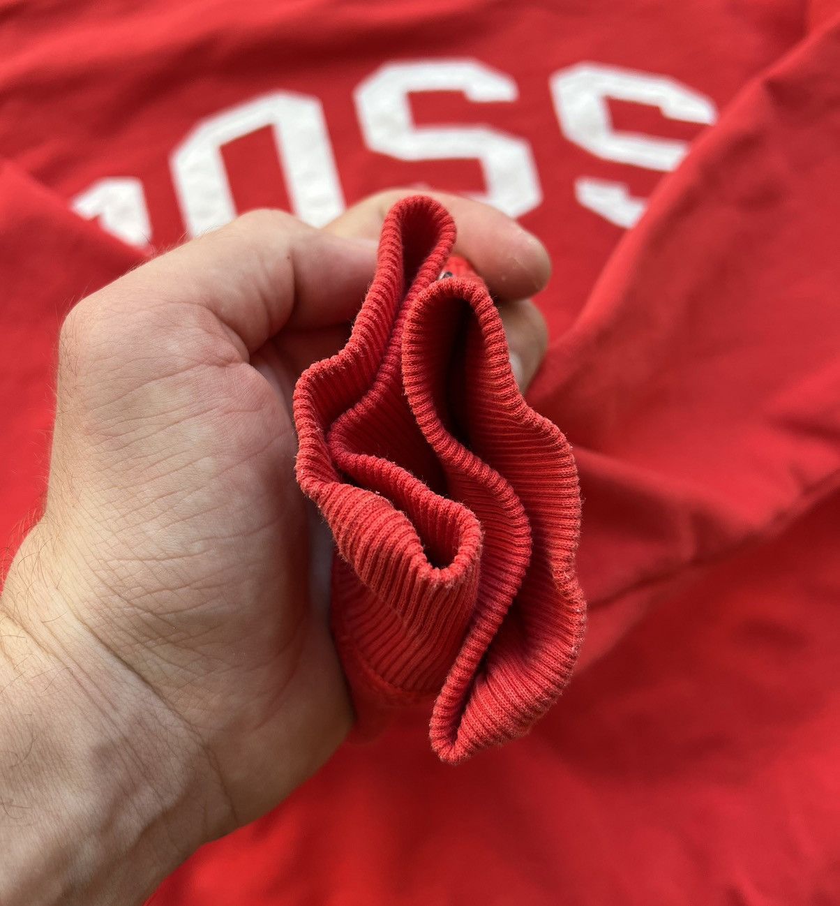 Hugo Boss × Russell Athletic Hugo Boss & Russell Athletic Red Sweatshirt Big Logo Size US S / EU 44-46 / 1 - 6 Thumbnail