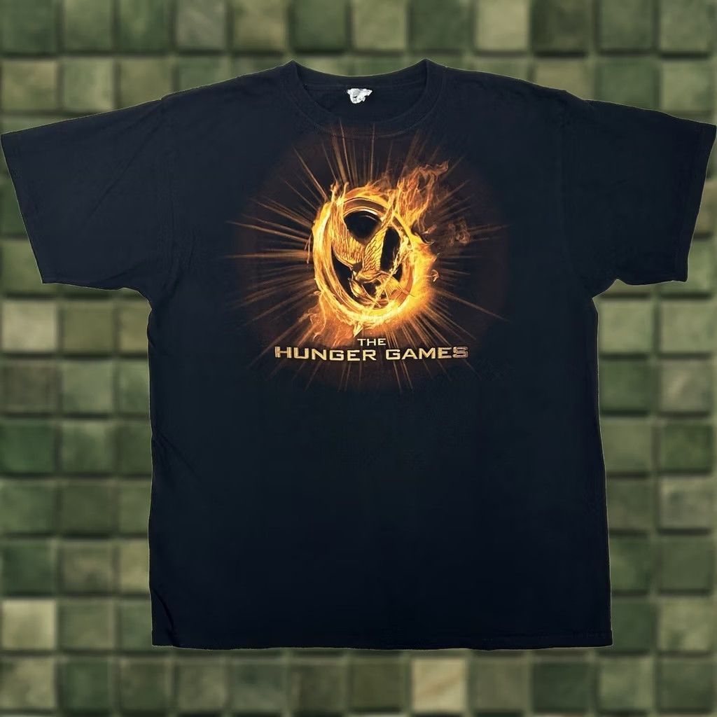 Anvil THE HUNGER GAMES (2012) Official May Odds In Your Favor Promo T-Shirt Large Black Cotton Anvil Movie Size US L / EU 52-54 / 3 - 1 Thumbnail