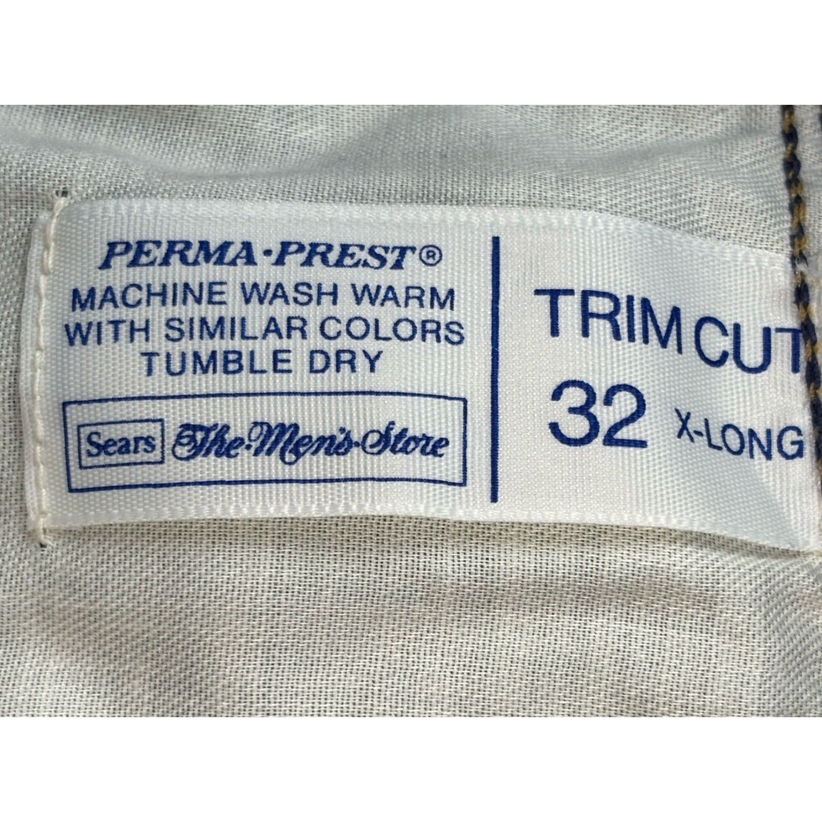 Sears VINTAGE Sears Perma Prest Blue Jeans Men’s 29x33 Cowboy Bootcut Dark Wash Denim Jeans 1970s Mens Size US 29 - 6 Thumbnail