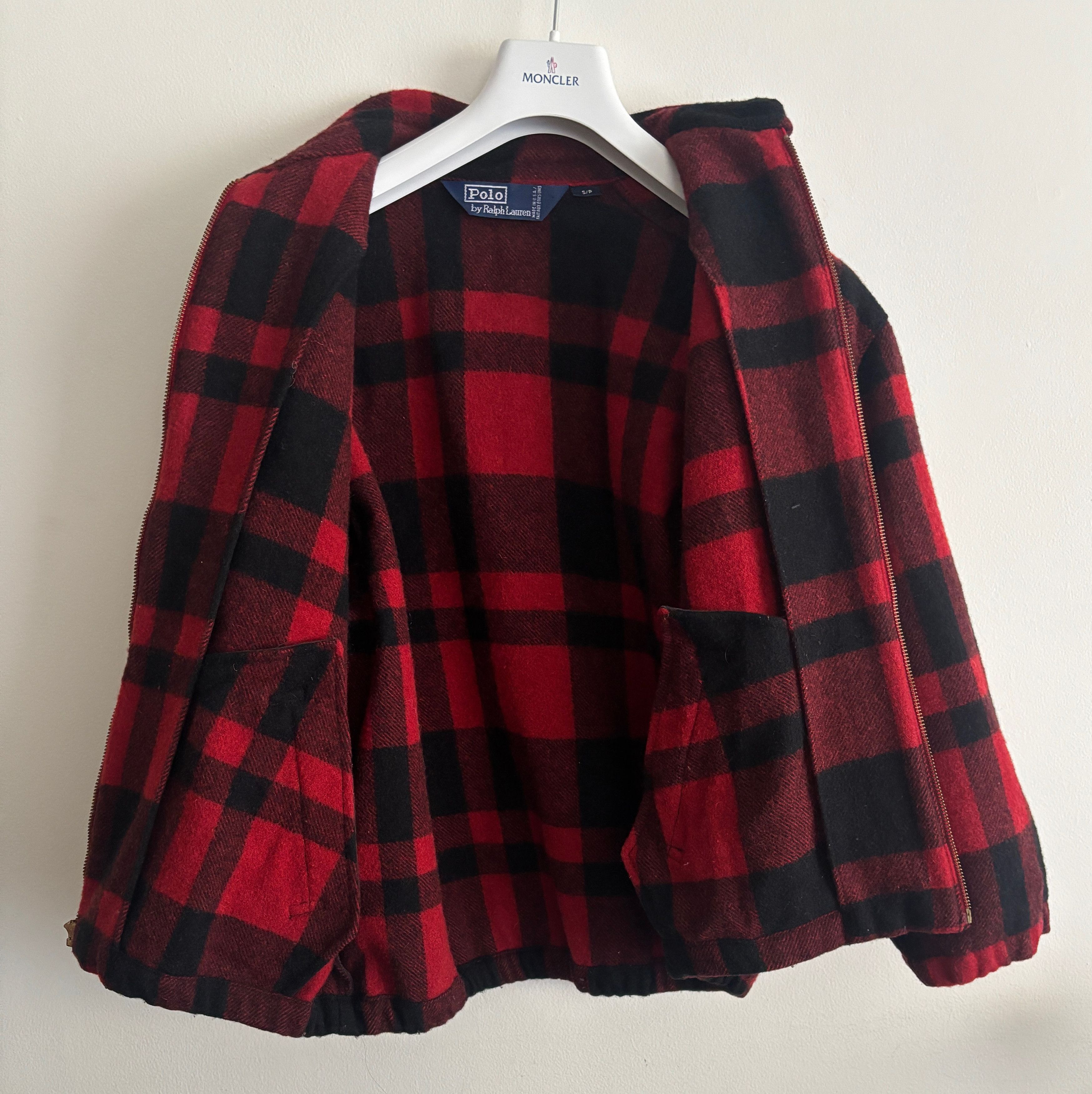 Polo Ralph Lauren Vintage miUSA Buffalo Plaid Wool Zip Jacket - Small Size US S / EU 44-46 / 1 - 7 Thumbnail