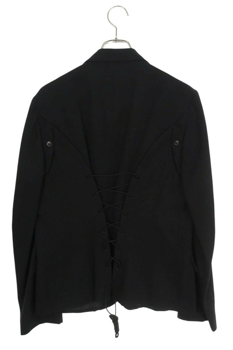 Yohji Yamamoto YOHJI YAMAMOTO POUR HOMME Back lace wool gabardine jacket Size US M / EU 48-50 / 2 - 2 Thumbnail
