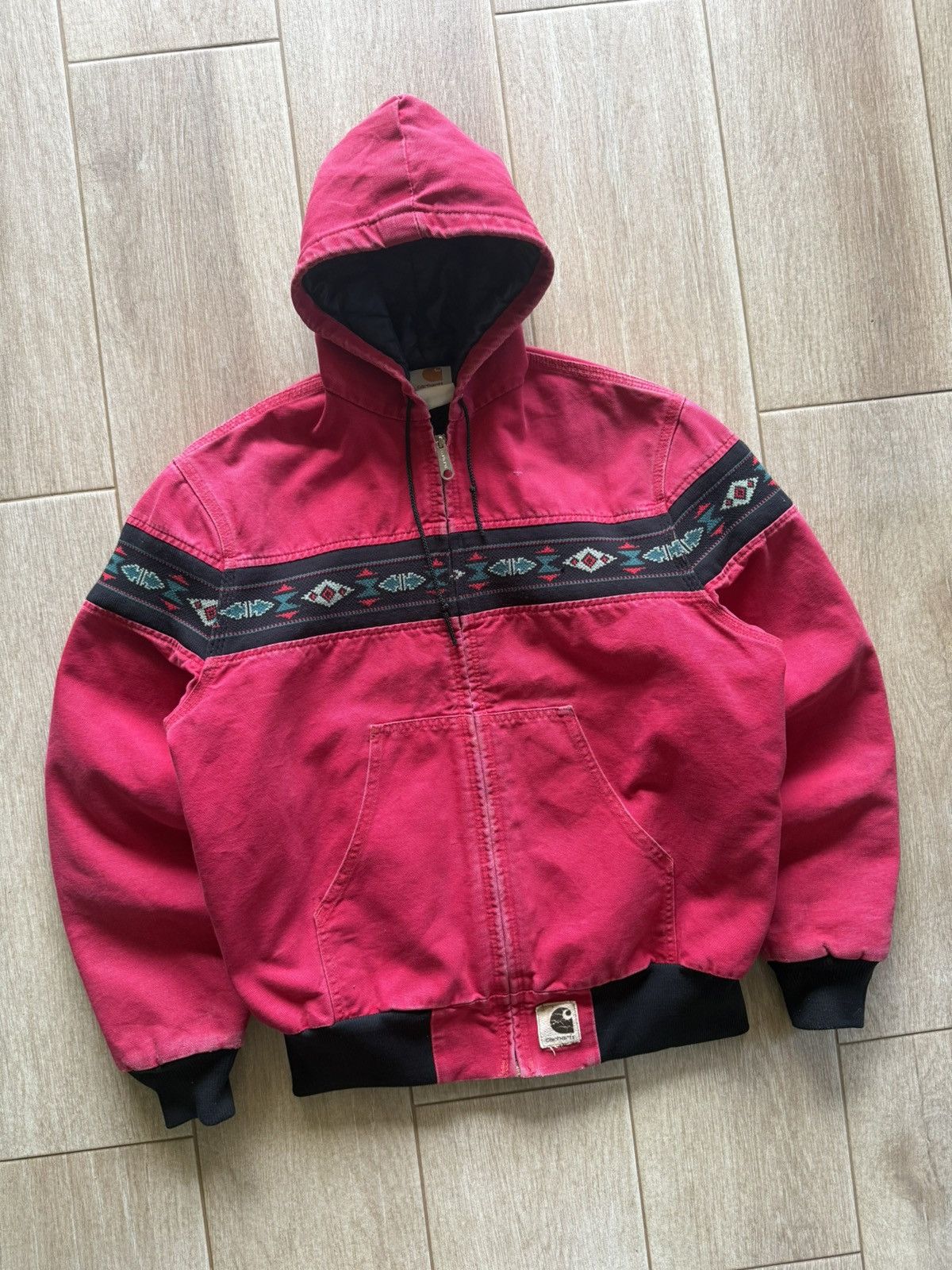 Carhartt Vintage J78RED Carhartt Aztec Jacket Size US M / EU 48-50 / 2 - 2 Thumbnail
