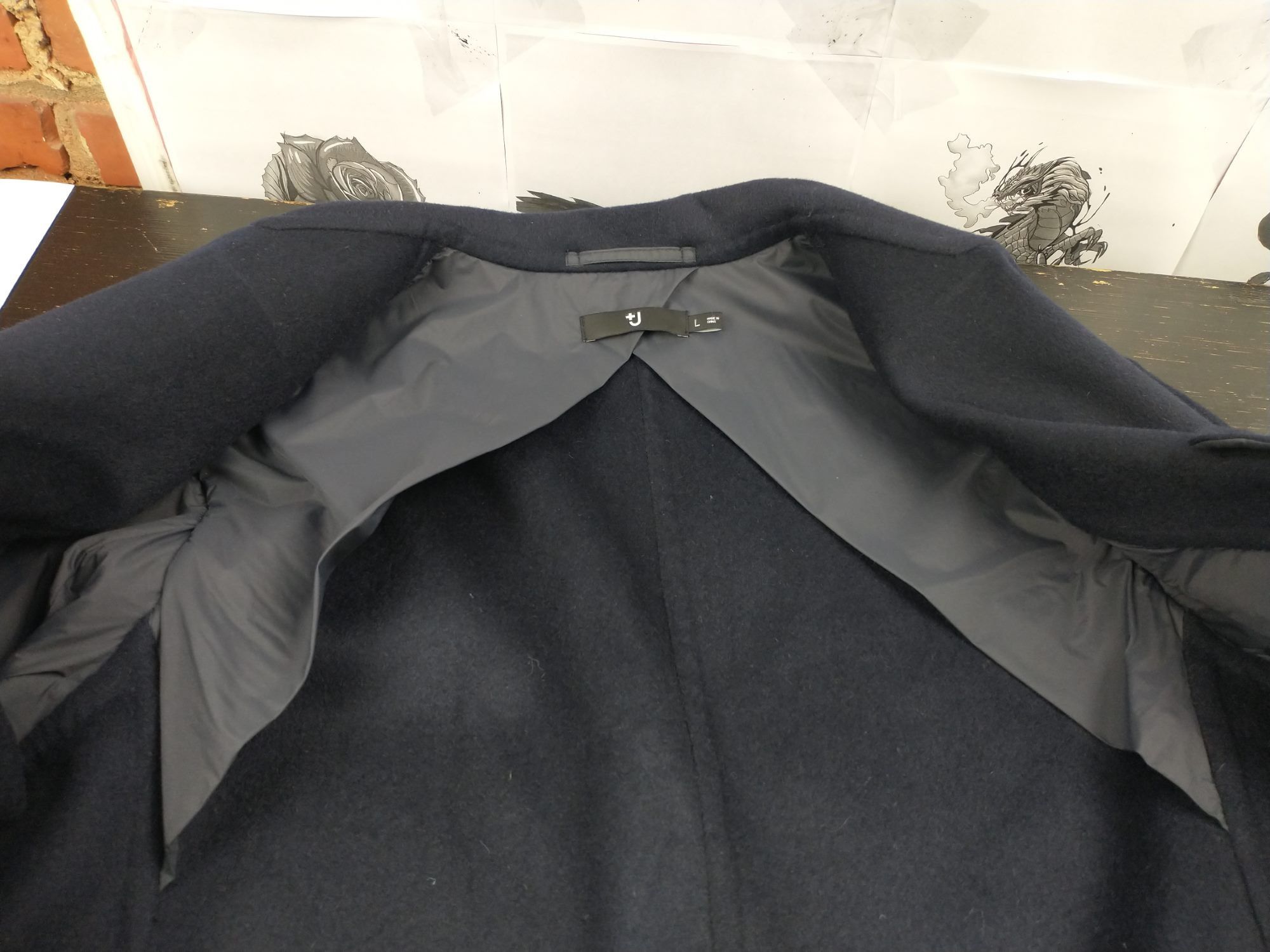 Jil Sander × Uniqlo Coat Wool Cashmere Navy Size L Mens Size US L / EU 52-54 / 3 - 4 Thumbnail