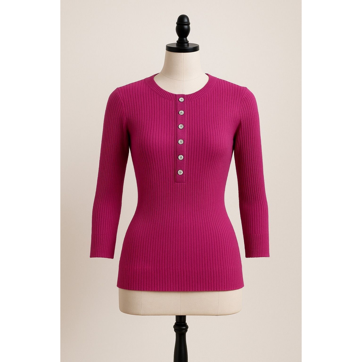 Polo Ralph Lauren Polo Jeans Co. Pink Henley Sweater M Size M / US 6-8 / IT 42-44 - 1 Thumbnail