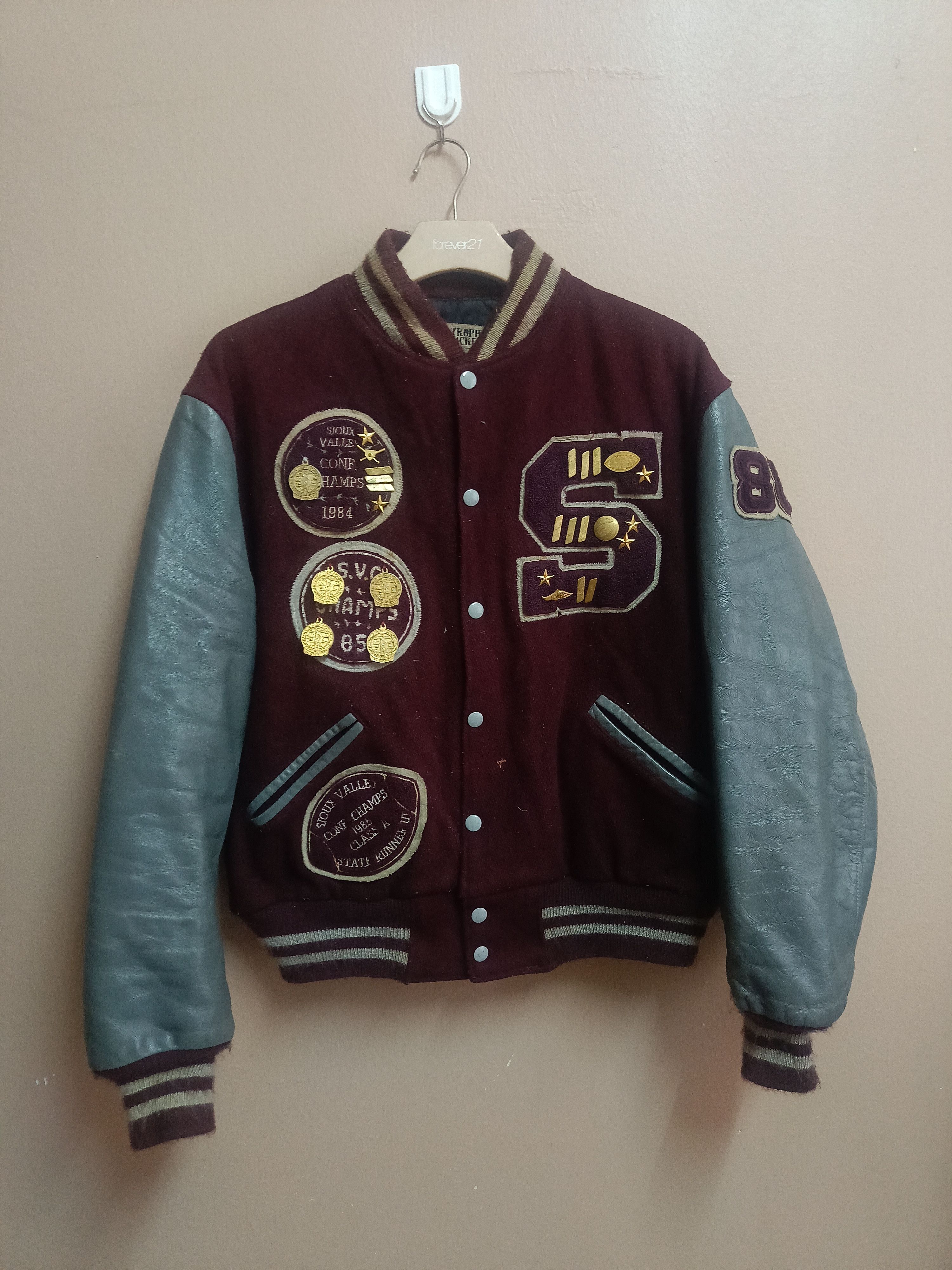 MLB × Vintage Rare Vtg 80s Letterman Varsity Jostens Trophy Jacket Size US M / EU 48-50 / 2 - 2 Thumbnail