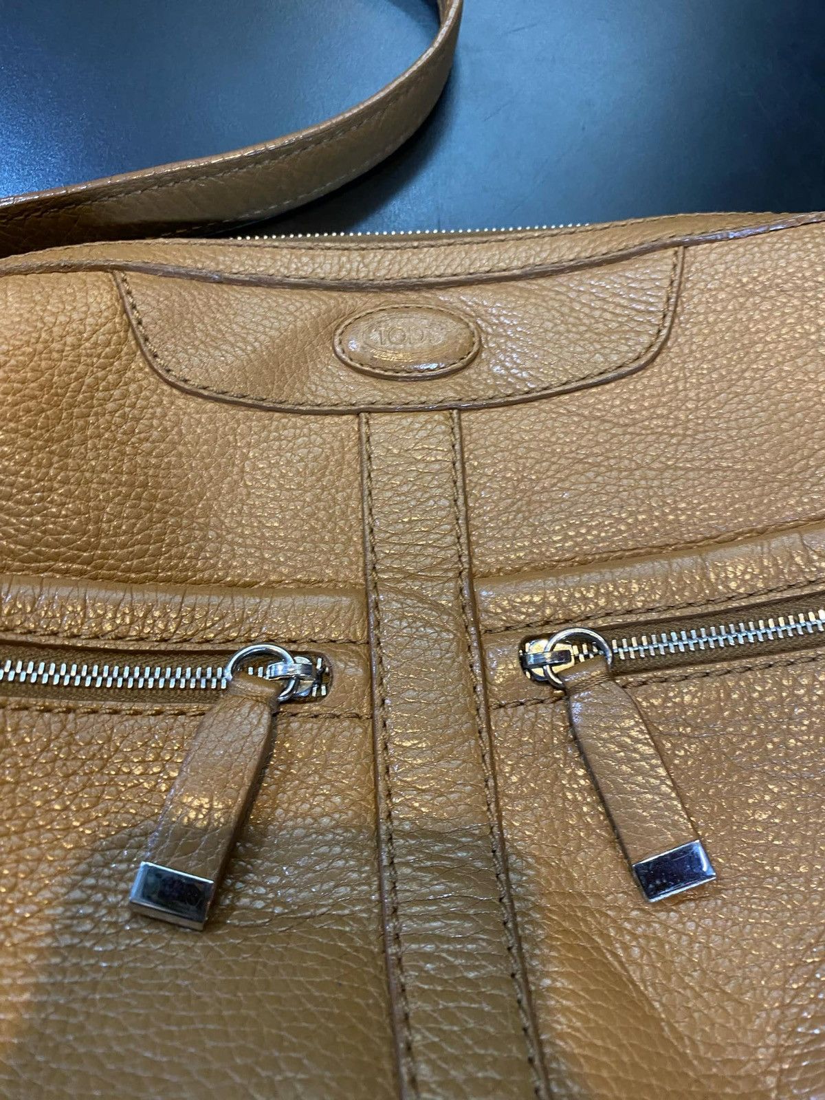Designer × Tod's × Vintage TOD'S punpkin orange leather MEDIUM MIKY NOMADE shoulderbag Size ONE SIZE - 12 Thumbnail