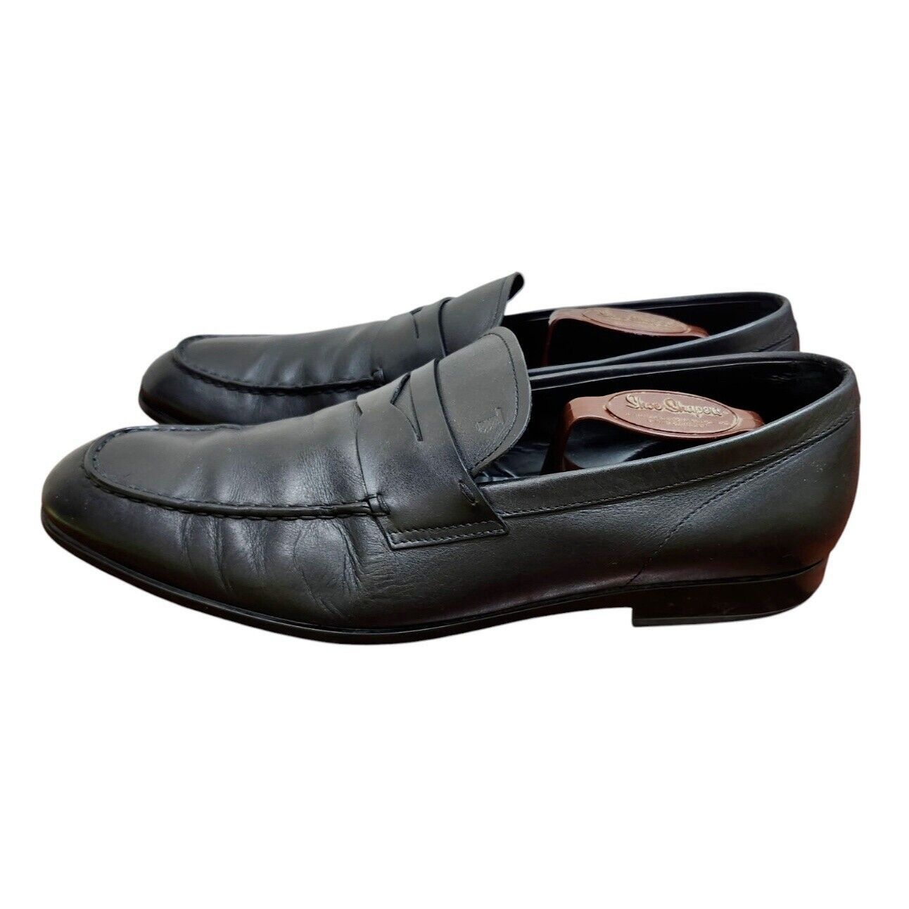 Tod's Tod's Black Leather Slip On Penny Loafers Dress Shoes Size US 10 / EU 43 - 7 Thumbnail
