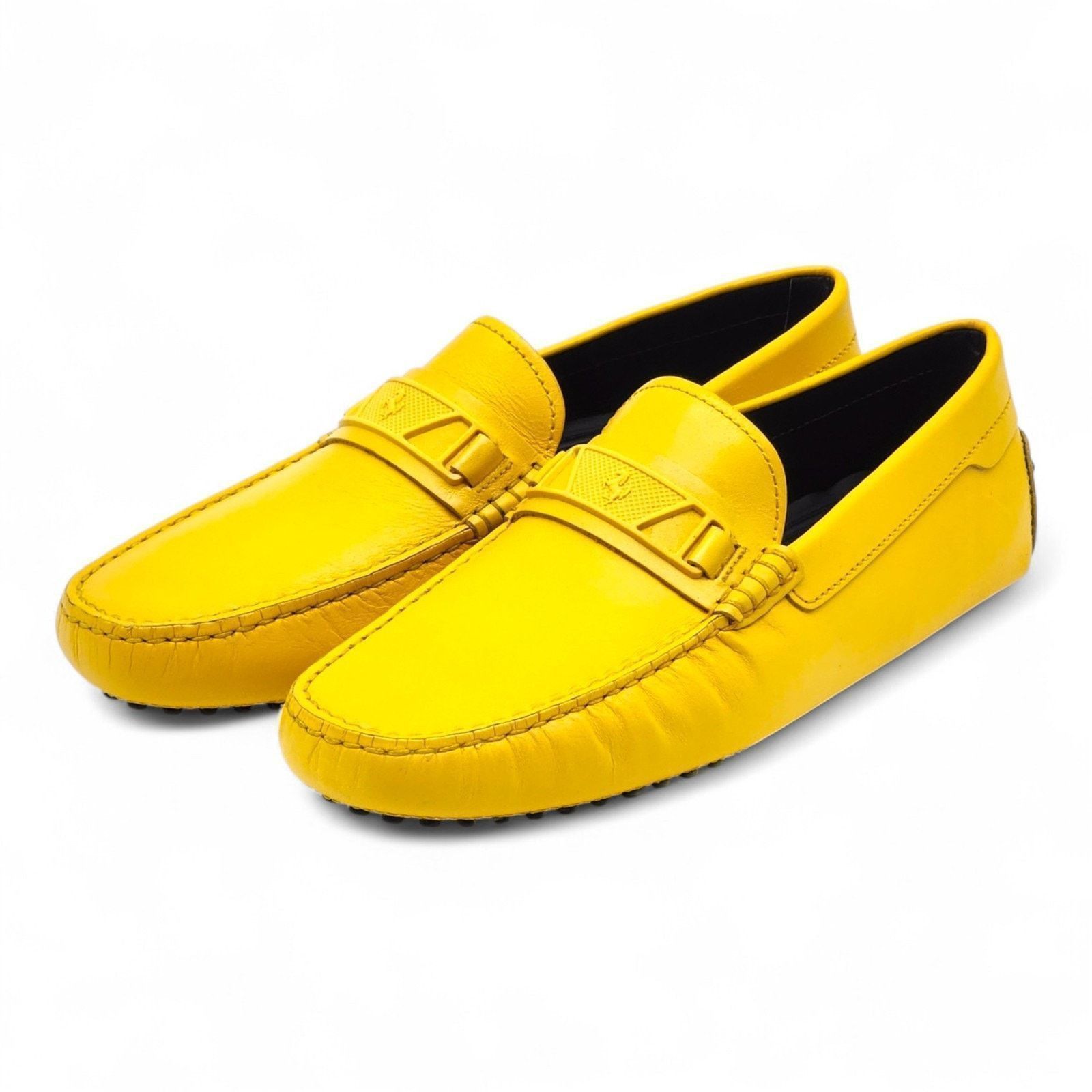 Ferrari × Tod's Gommino Driving Leather Loafers Yellow UK 7.5 US 9 NWB $695 Size US 9 / EU 42 - 1 Thumbnail