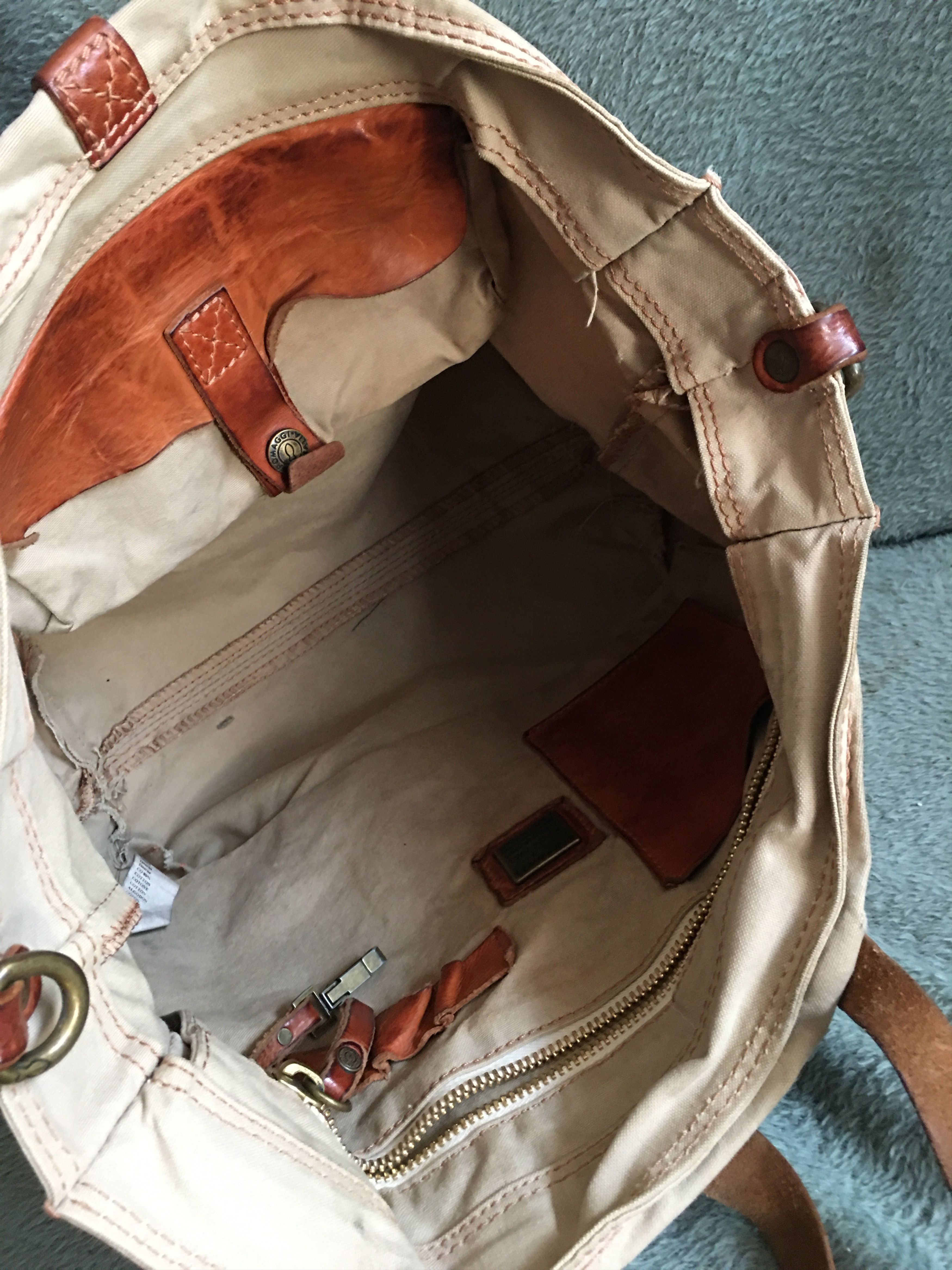 Campomaggi Campomaggi Canvas Leather Tote Bag Handbag Size ONE SIZE - 13 Thumbnail