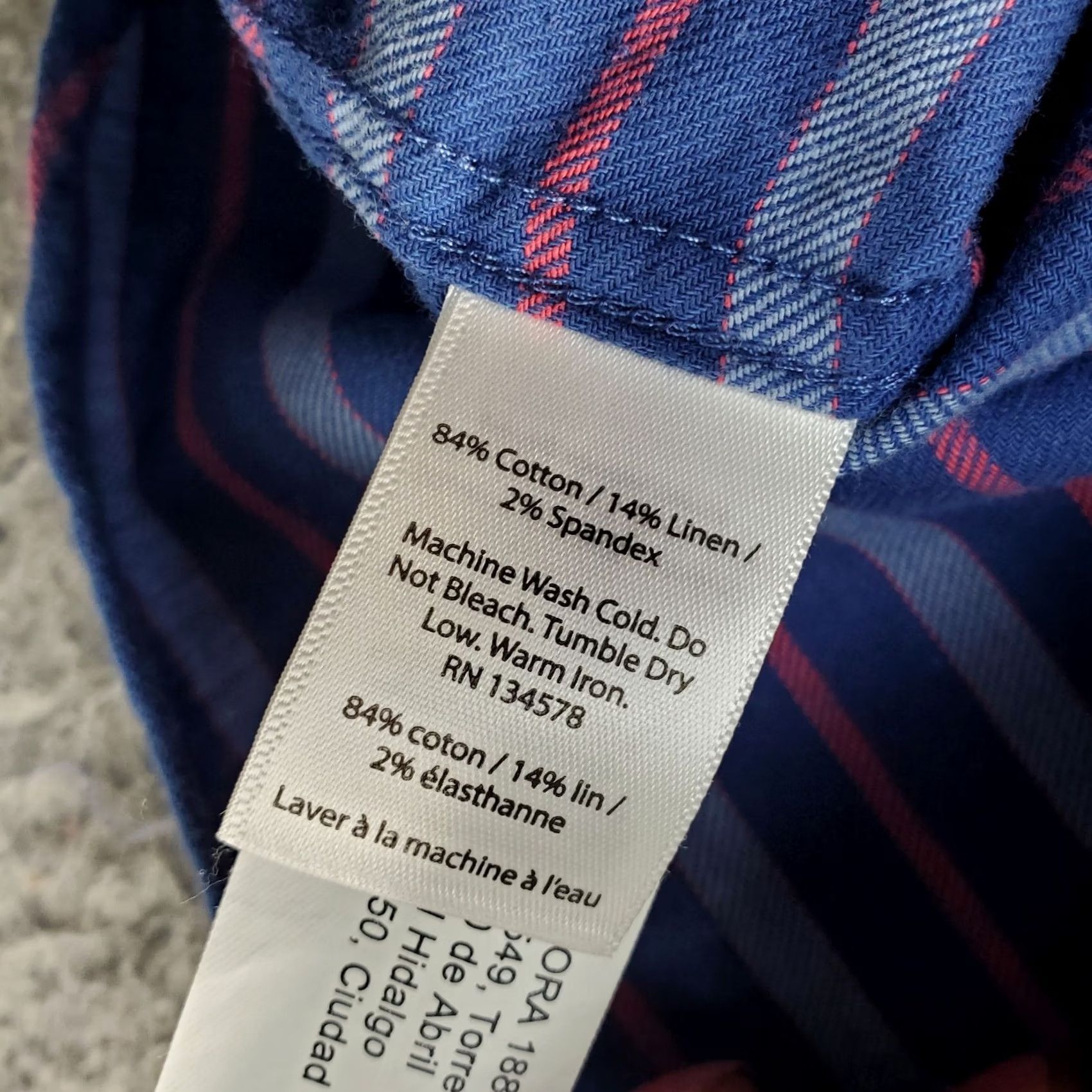 Vineyard Vines Vineyard Vines Shirt Mens XL Multi Striped Linen Blend Short Sleeve Button Down Shirt Size US XL / EU 56 / 4 - 8 Thumbnail